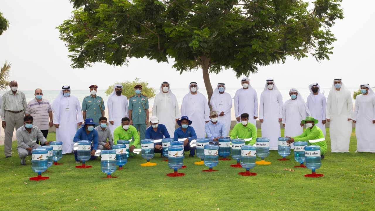 Image for the title: Dibba Al Hisn Municipality launches bird watering initiative 