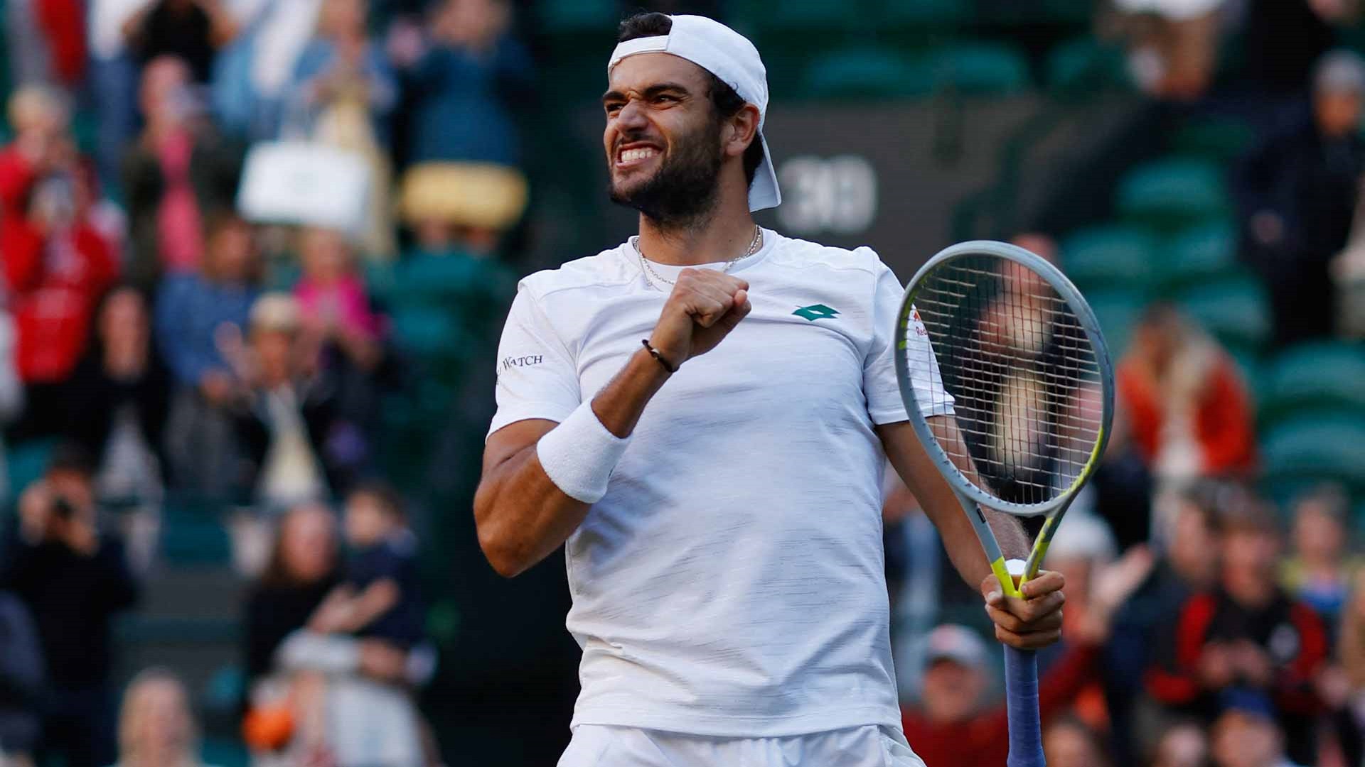 Image for the title: Italy's Matteo Berrettini into first Wimbledon semi-final 