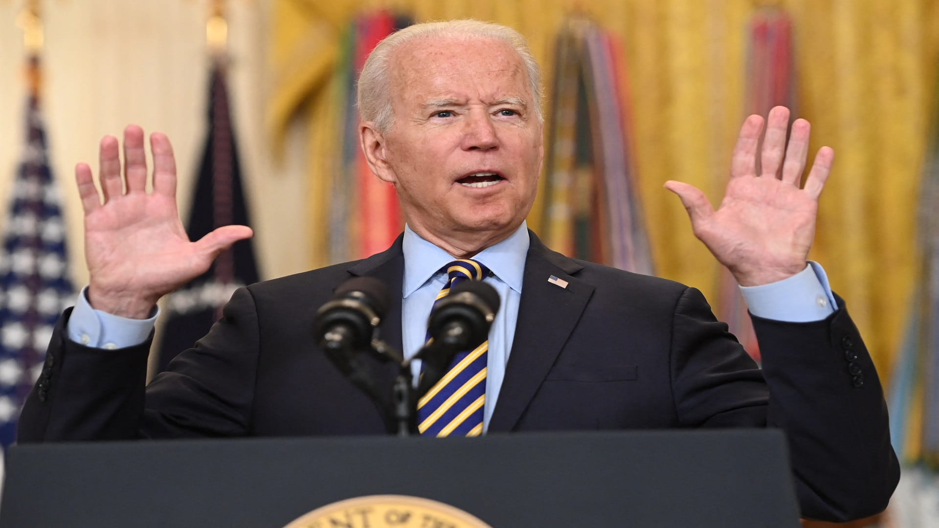 Image for the title: Biden says Afghans must decide own future; US to leave on Aug. 31 