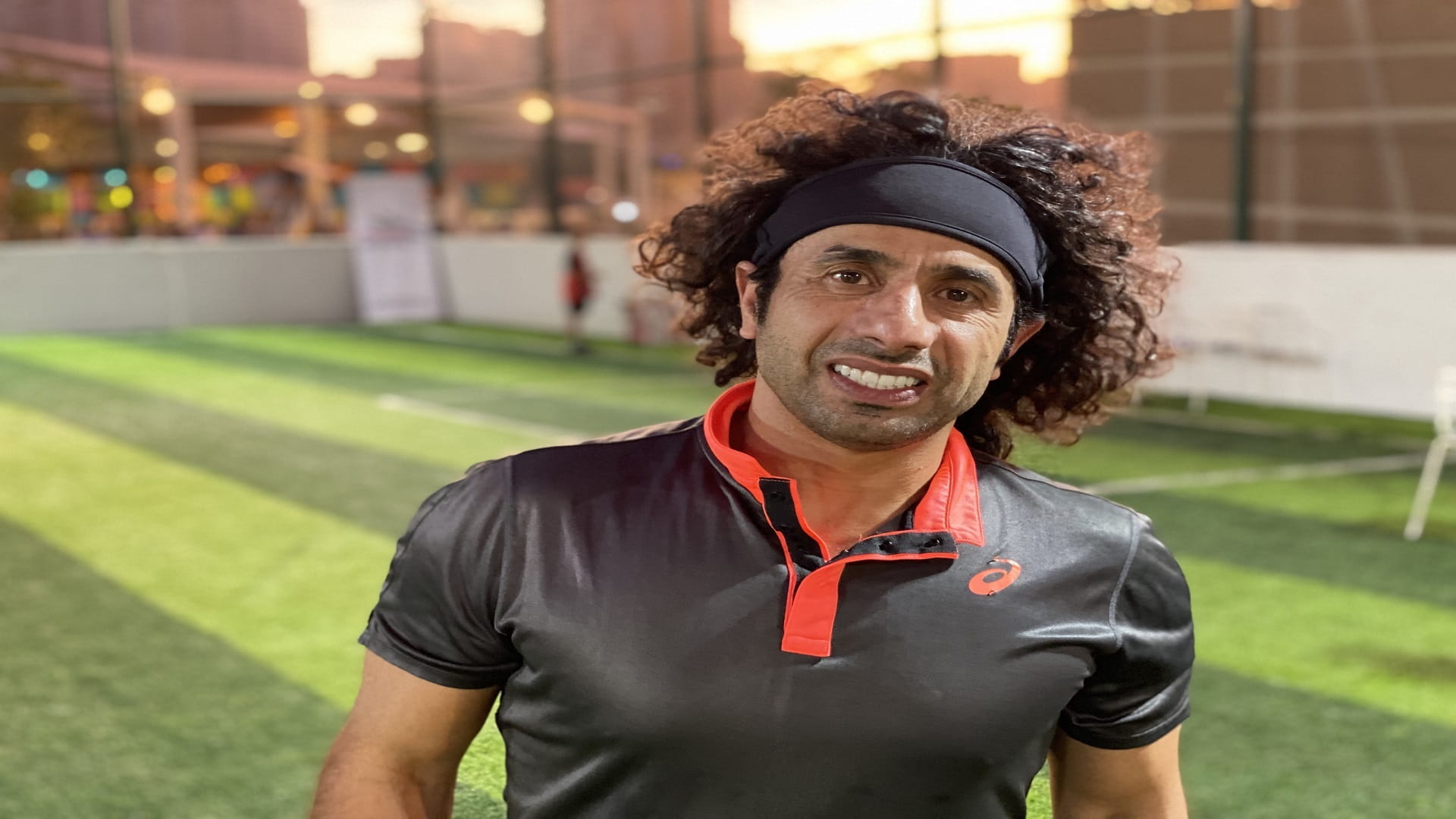 Image for the title: Al Majaz Waterfront opens 1st football field, attracts top legends 