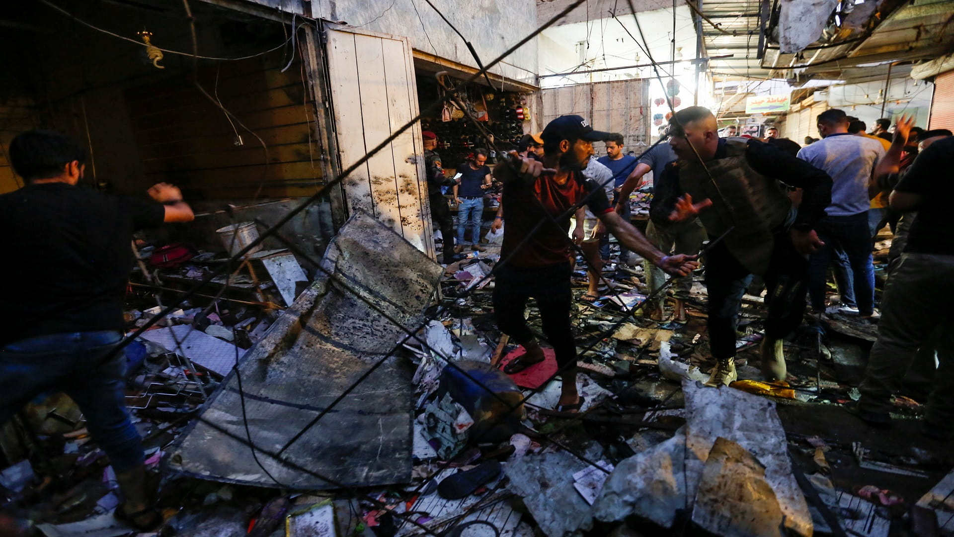 Image for the title: Suicide attack in Iraq kills at least 35, wounds dozens 