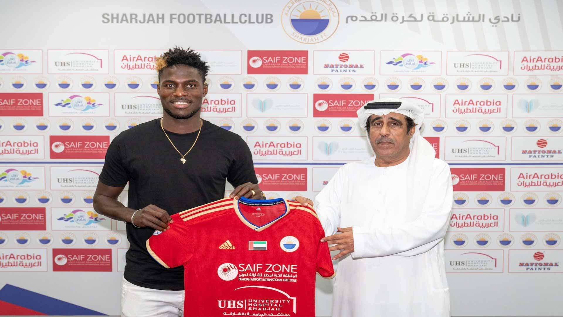 Image for the title: 'Sharjah Club' officially inks contract with Congolese Ben Malango 