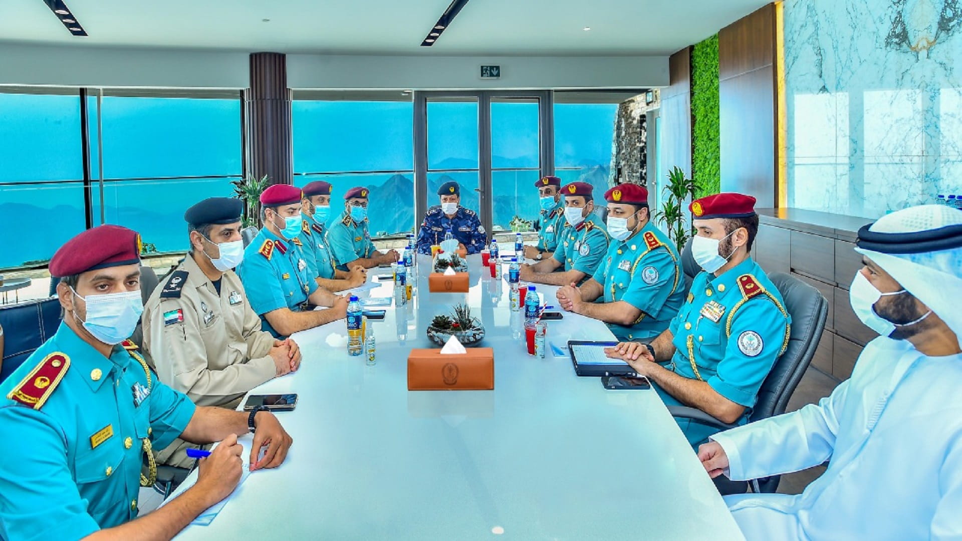 Image for the title: SP holds 7th meeting of Higher Command Cmte. at Al Suhub Rest Area 