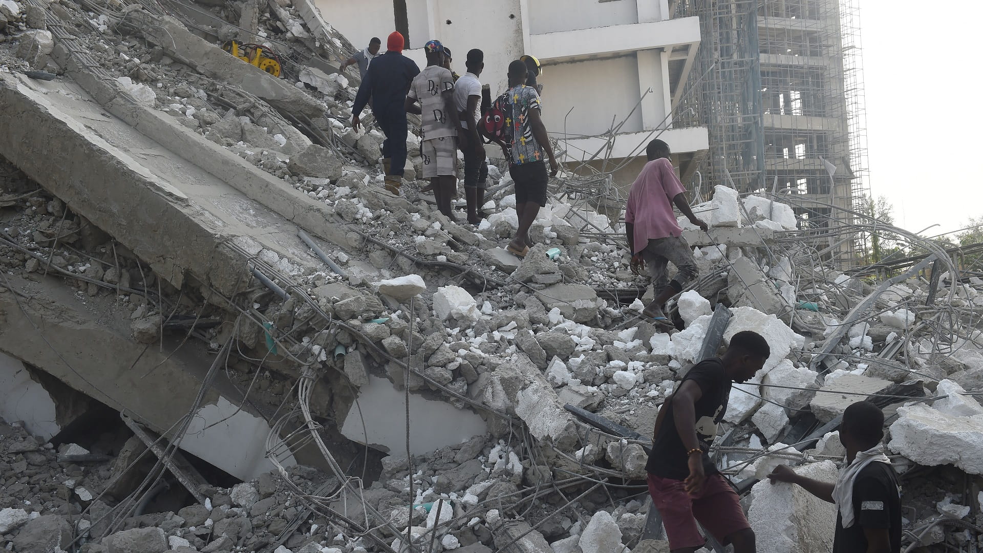 Image for the title: At least four dead, more trapped after Lagos high-rise collapse 