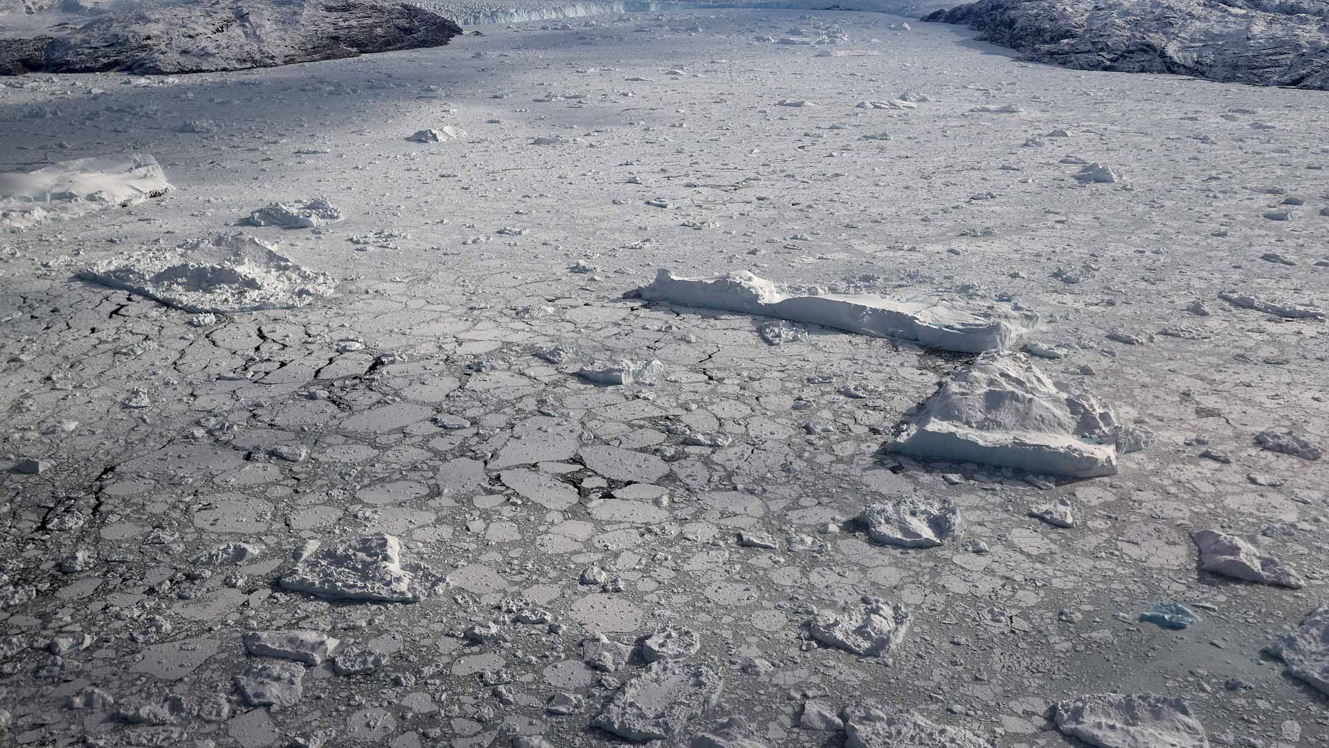 Image for the title: Extreme Greenland ice melt raised global flood risk: study 