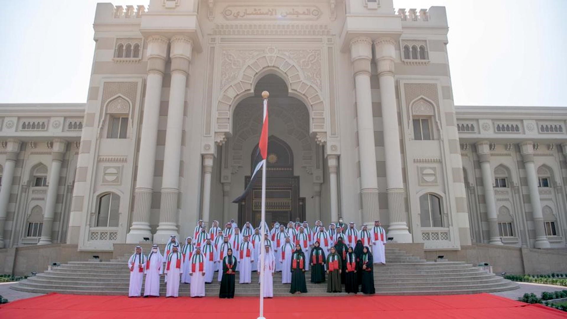 Image for the title: SCC participates in raising the UAE flag 