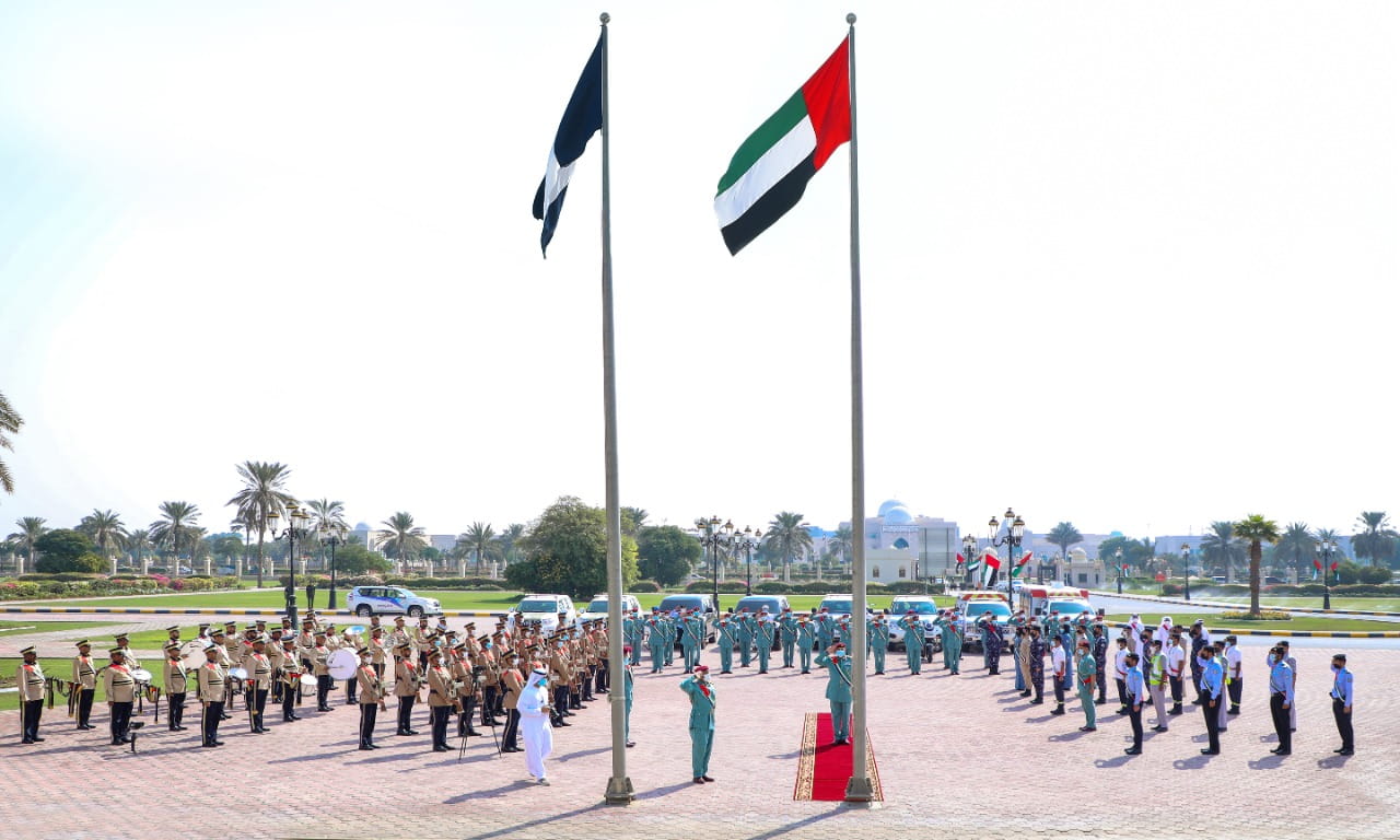 Image for the title: Sharjah Police celebrates Flag Day 