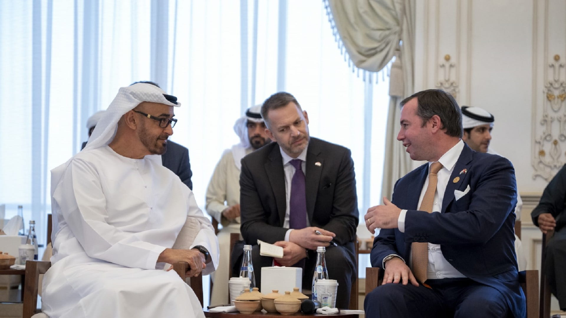 Image for the title: Mohamed bin Zayed receives Crown Prince of Luxembourg 