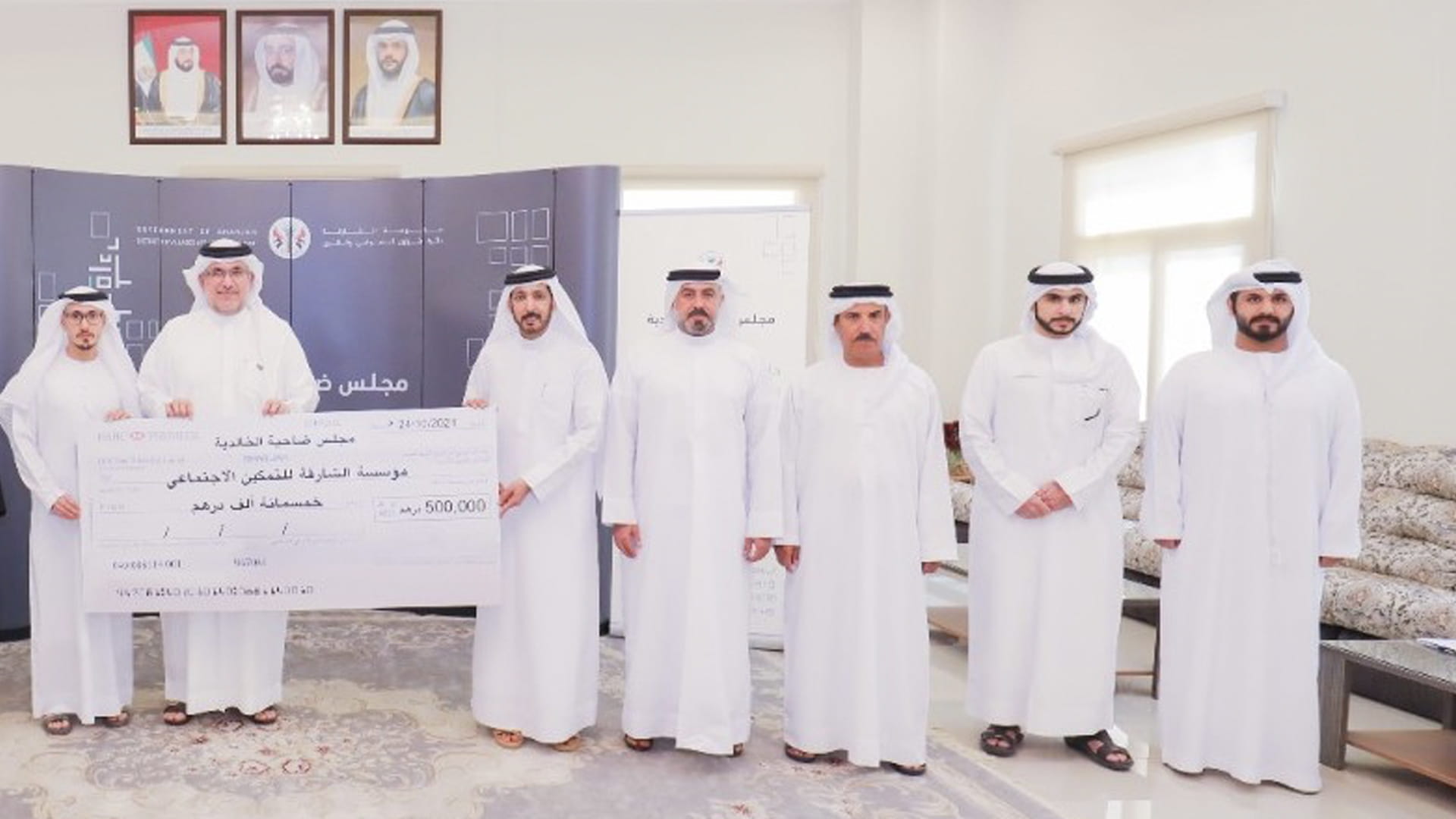 Image for the title: Khalidiya Council donates AED 500 thousand to SSEF orphans 