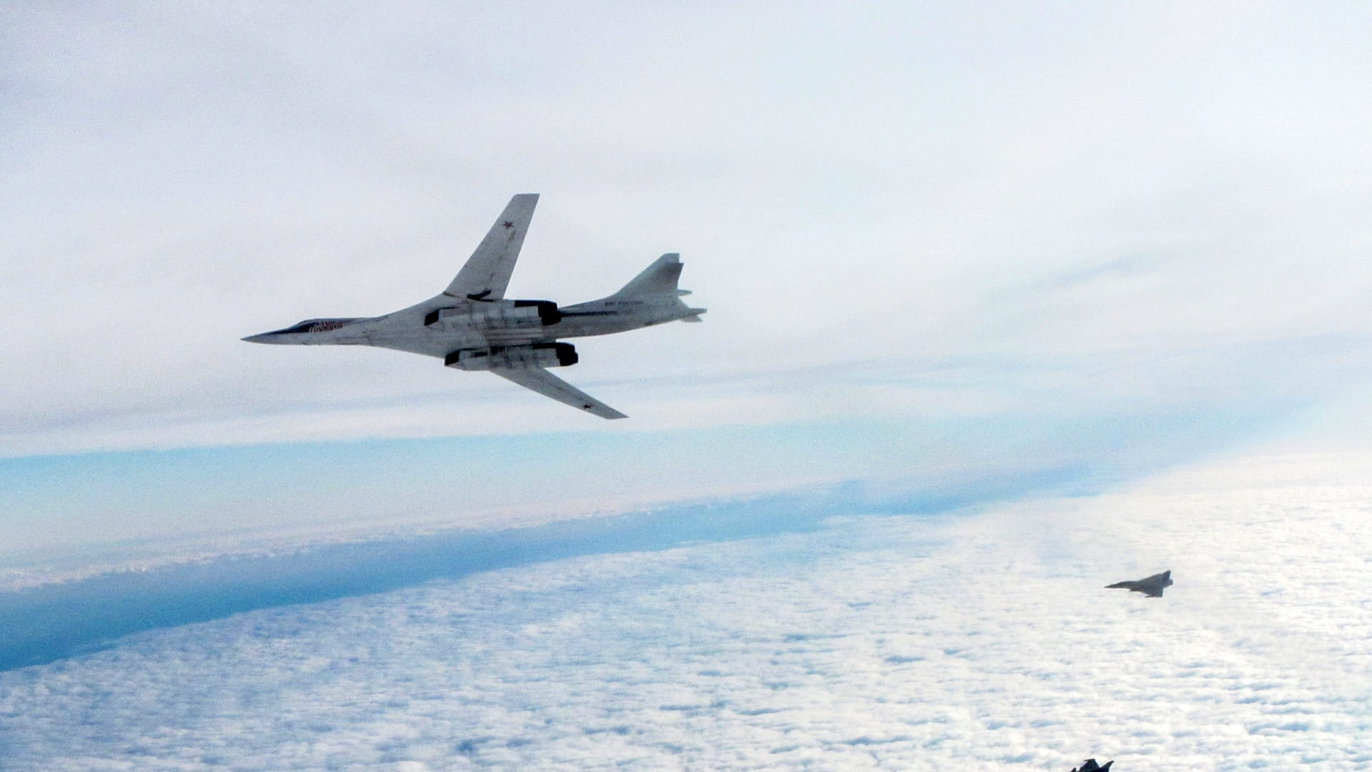 Image for the title: Russian planes over North Sea intercepted by Belgian F-16s 