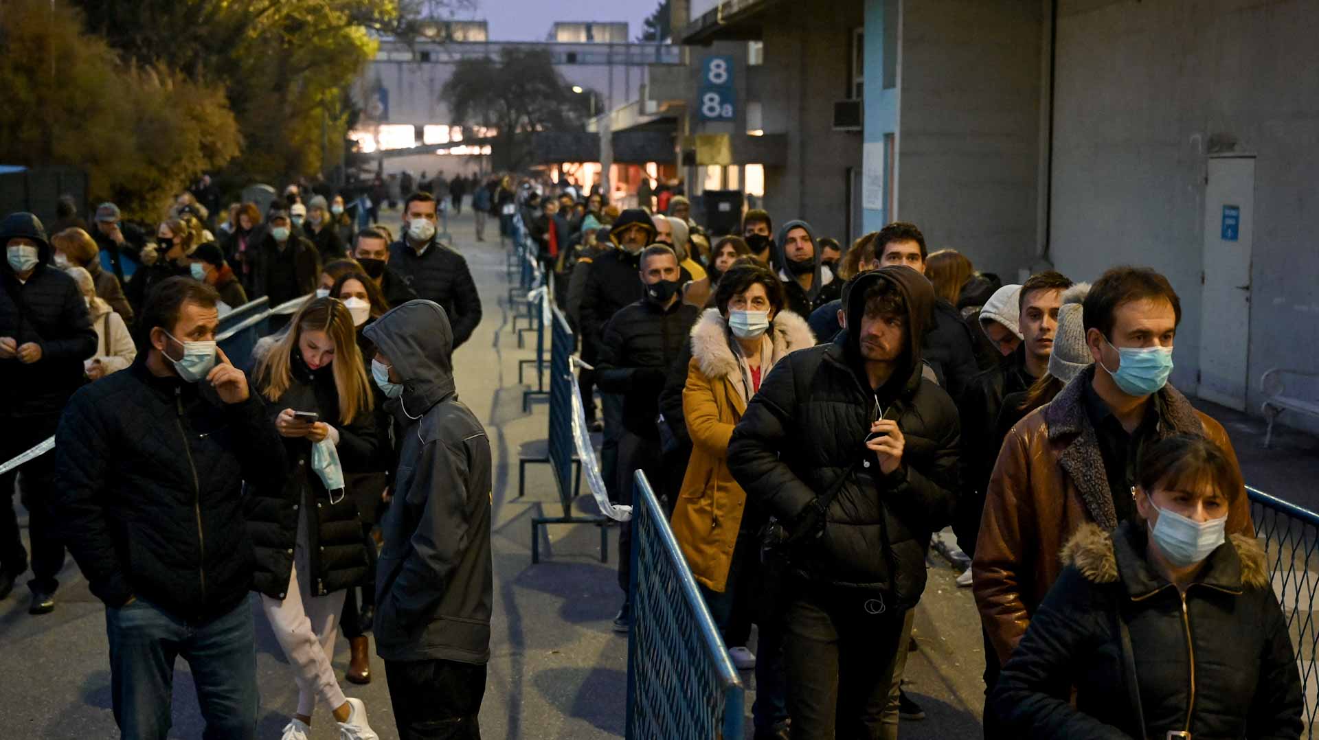 Image for the title: Croatians protest against tightened Covid measures 