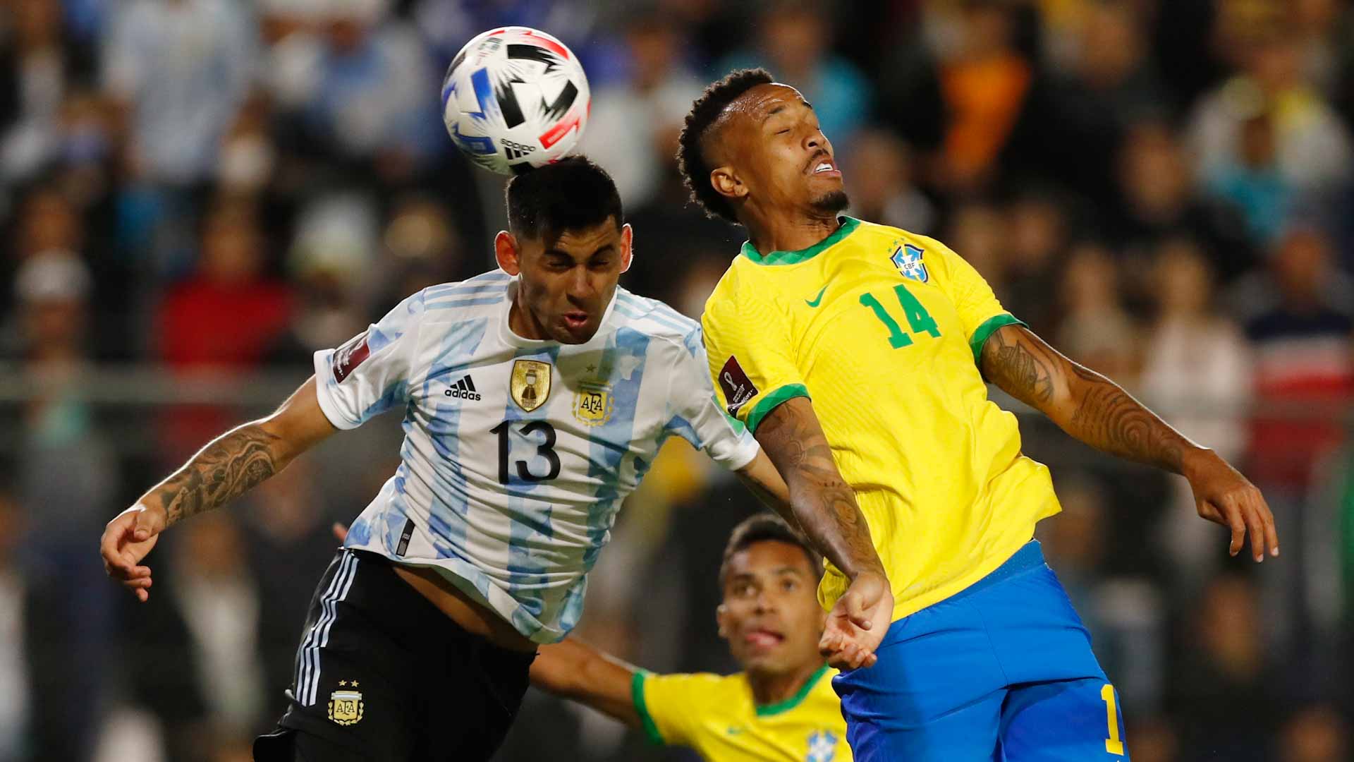 Image for the title: Argentina draw 0-0 with Brazil in World Cup qualifier 