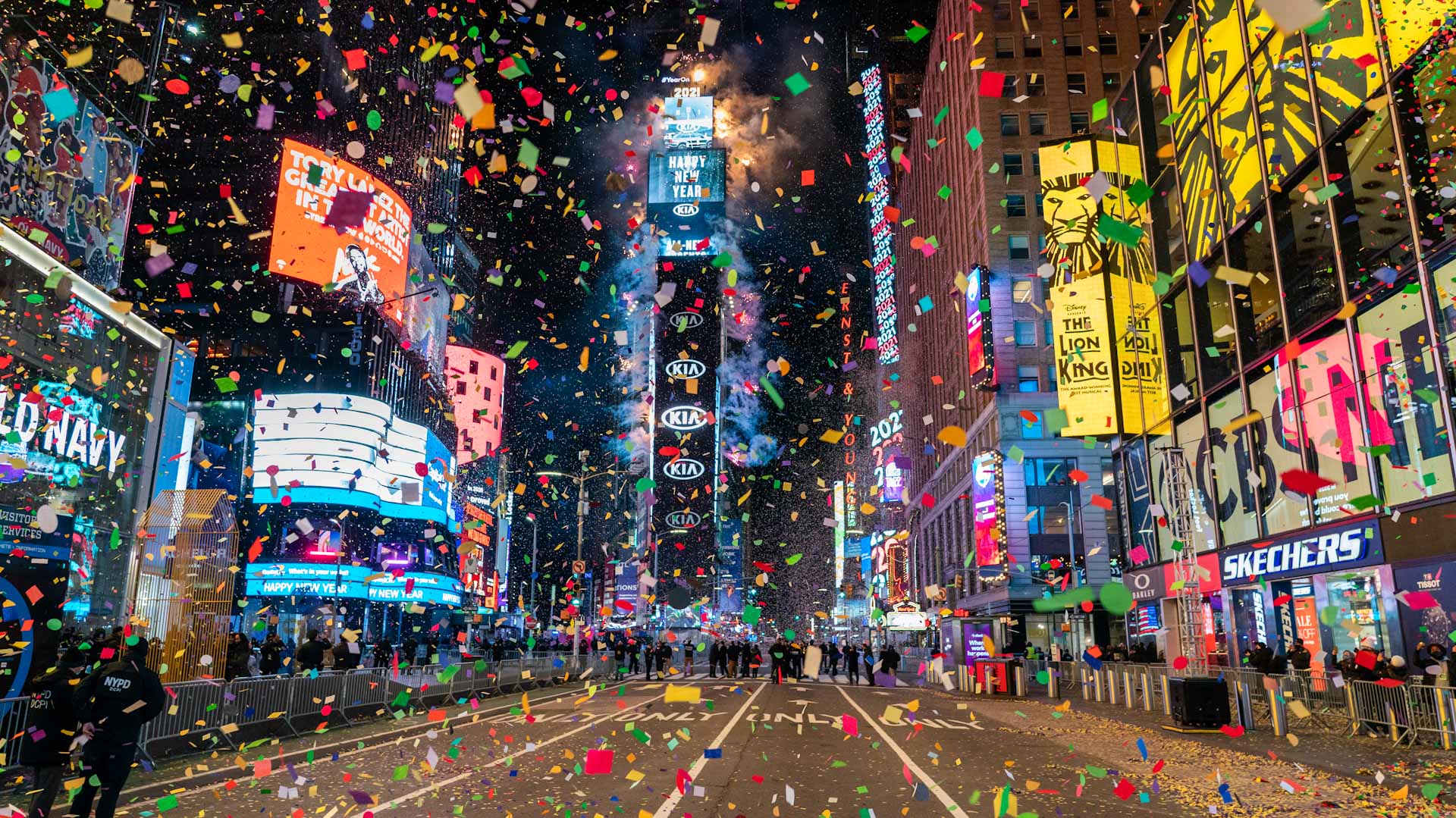 Image for the title: New York to welcome back crowds to Times Square on New Year's 