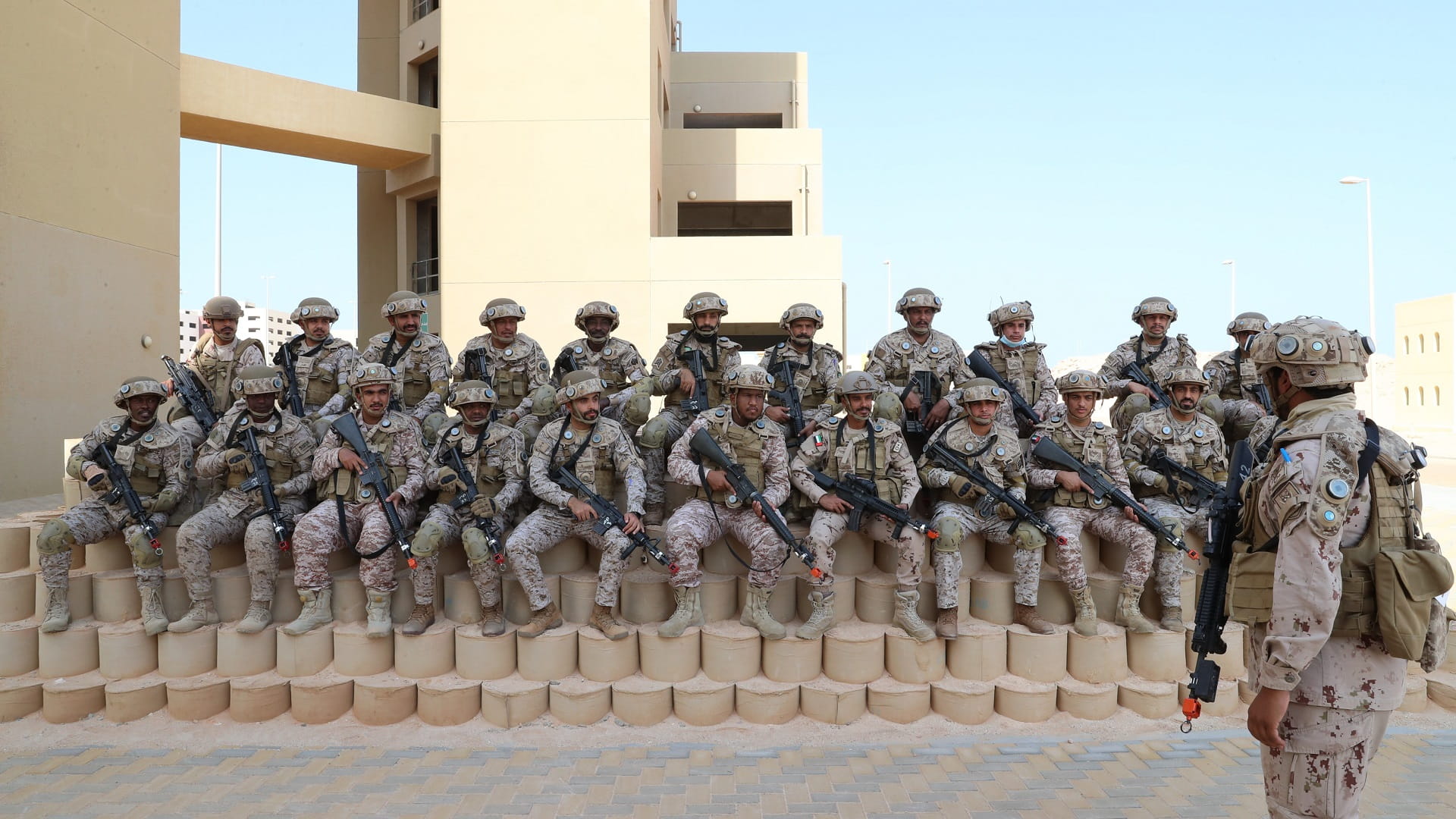 Image for the title: UAE-Saudi joint military exercise continues 