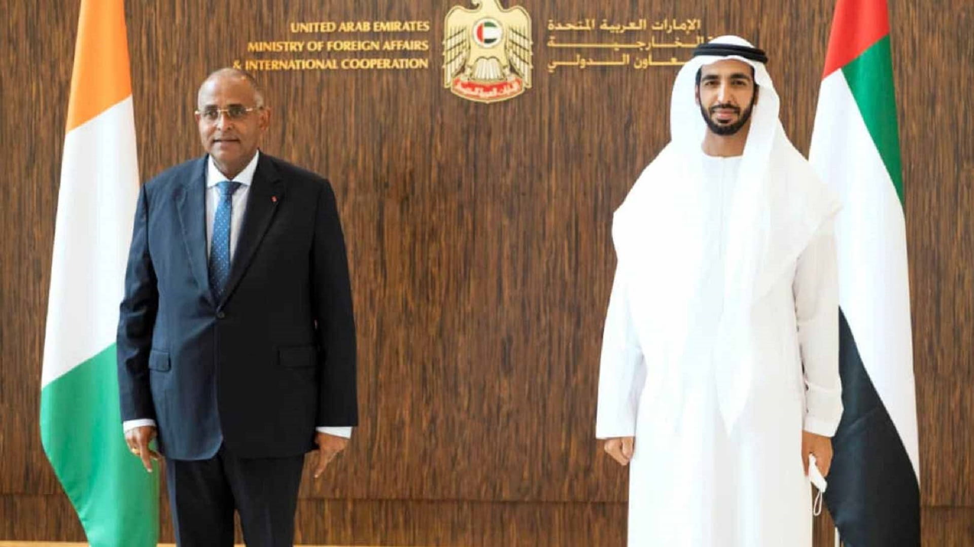 Image for the title: Shakhbout bin Nahyan receives Ivory Coast's PM 