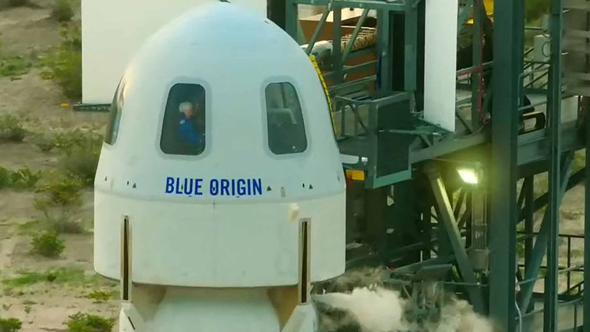 Image for the title: Blue Origin delays William Shatner's space flight 