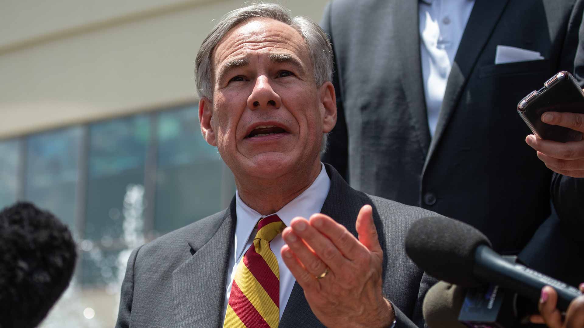 Image for the title: Texas governor Abbott bans all vaccine mandates 