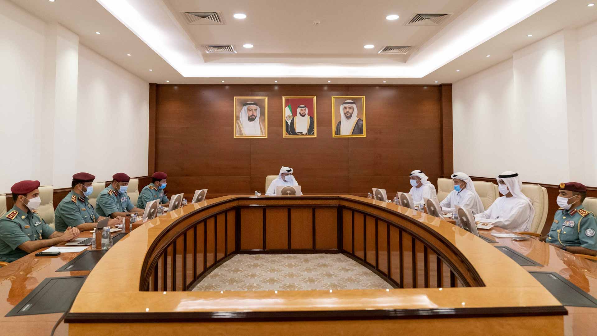 Image for the title: Sharjah CP chairs meeting of Police Sciences Academy  