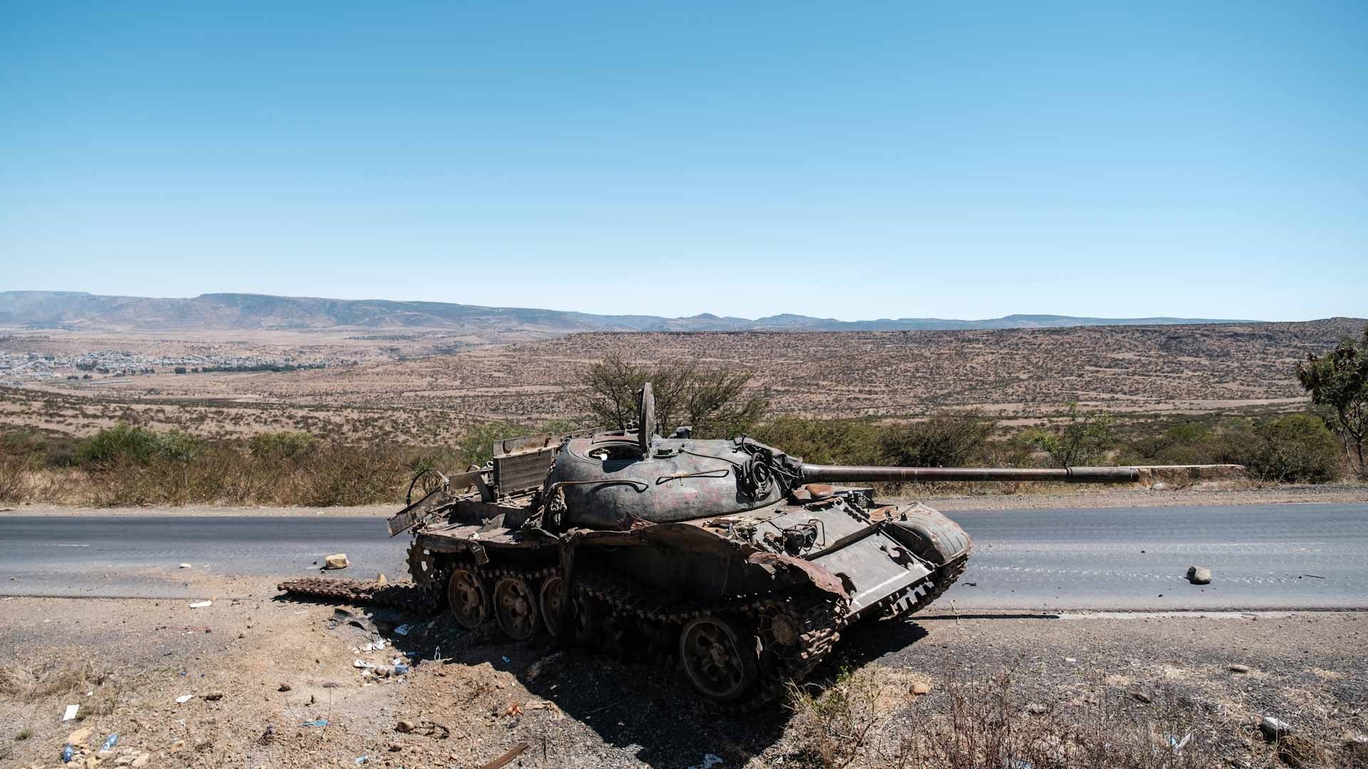 Image for the title: Air strikes hit capital of Ethiopia's Tigray 