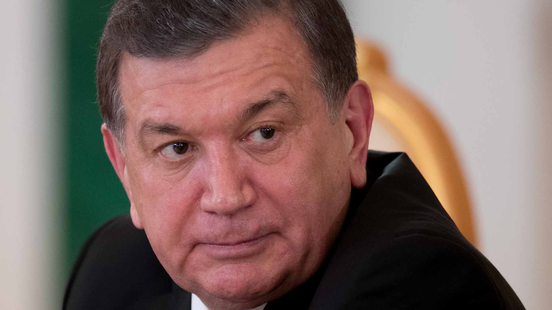 Image for the title: Uzbek leader expected to secure second term in office 