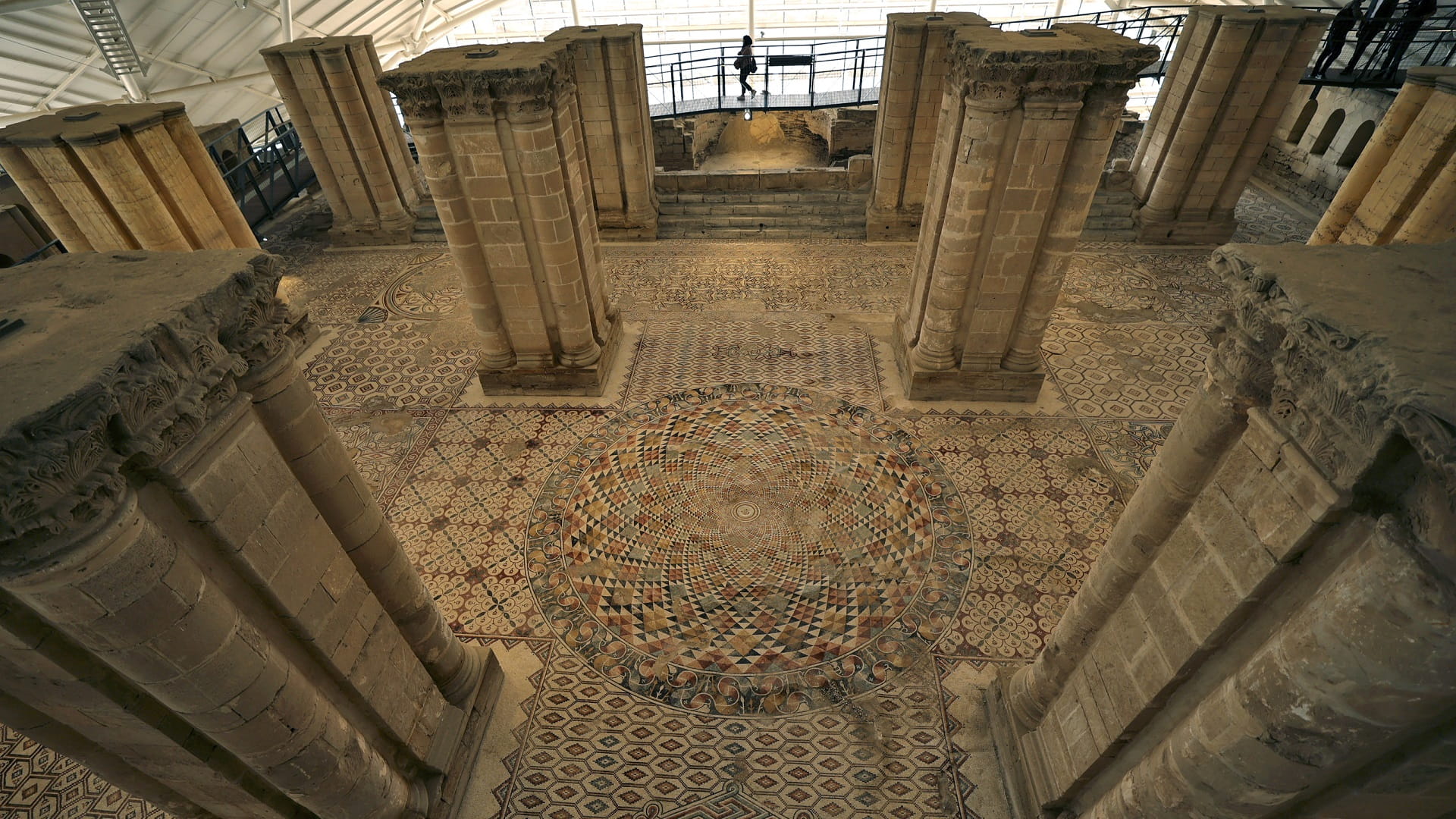 Image for the title: Palestine unveils world’s largest floor mosaics at Jericho castle 