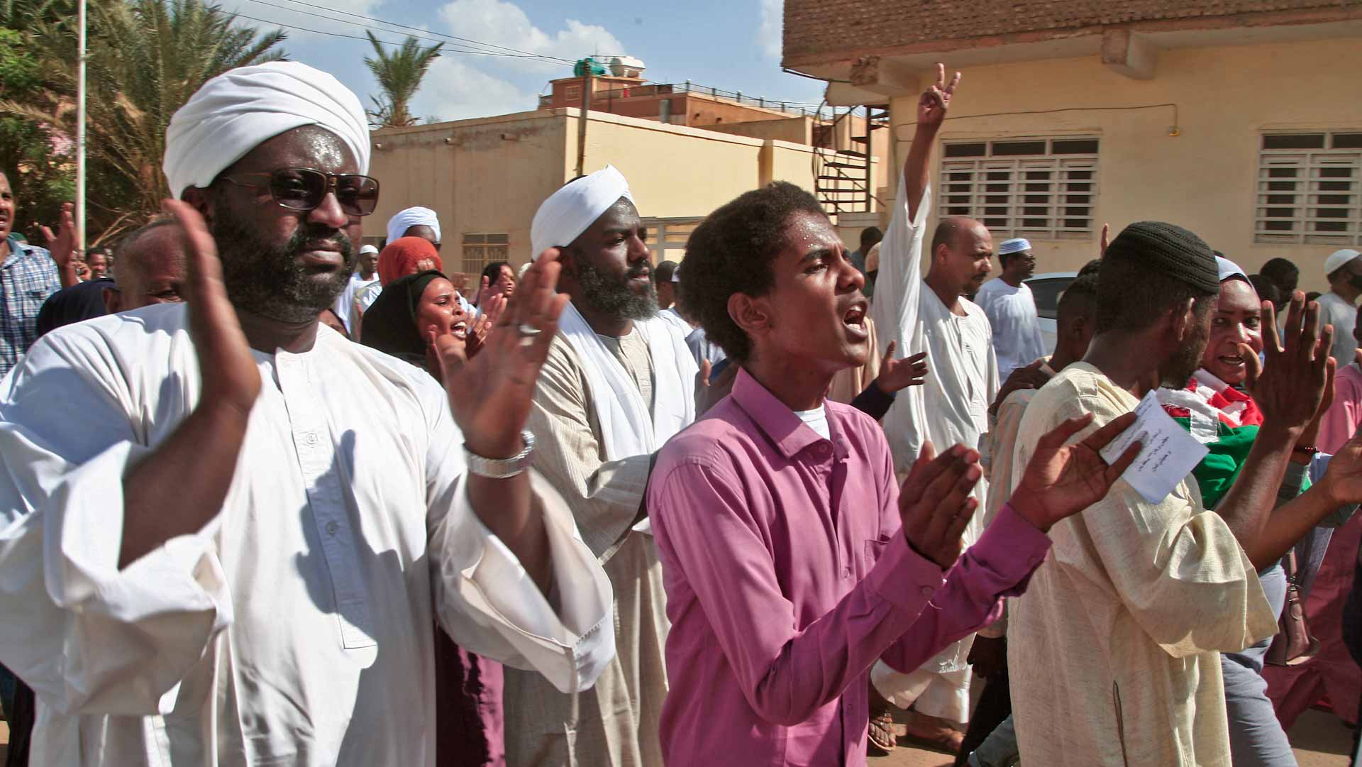 Image for the title: Sudan anti-coup protesters gear up for mass rallies 