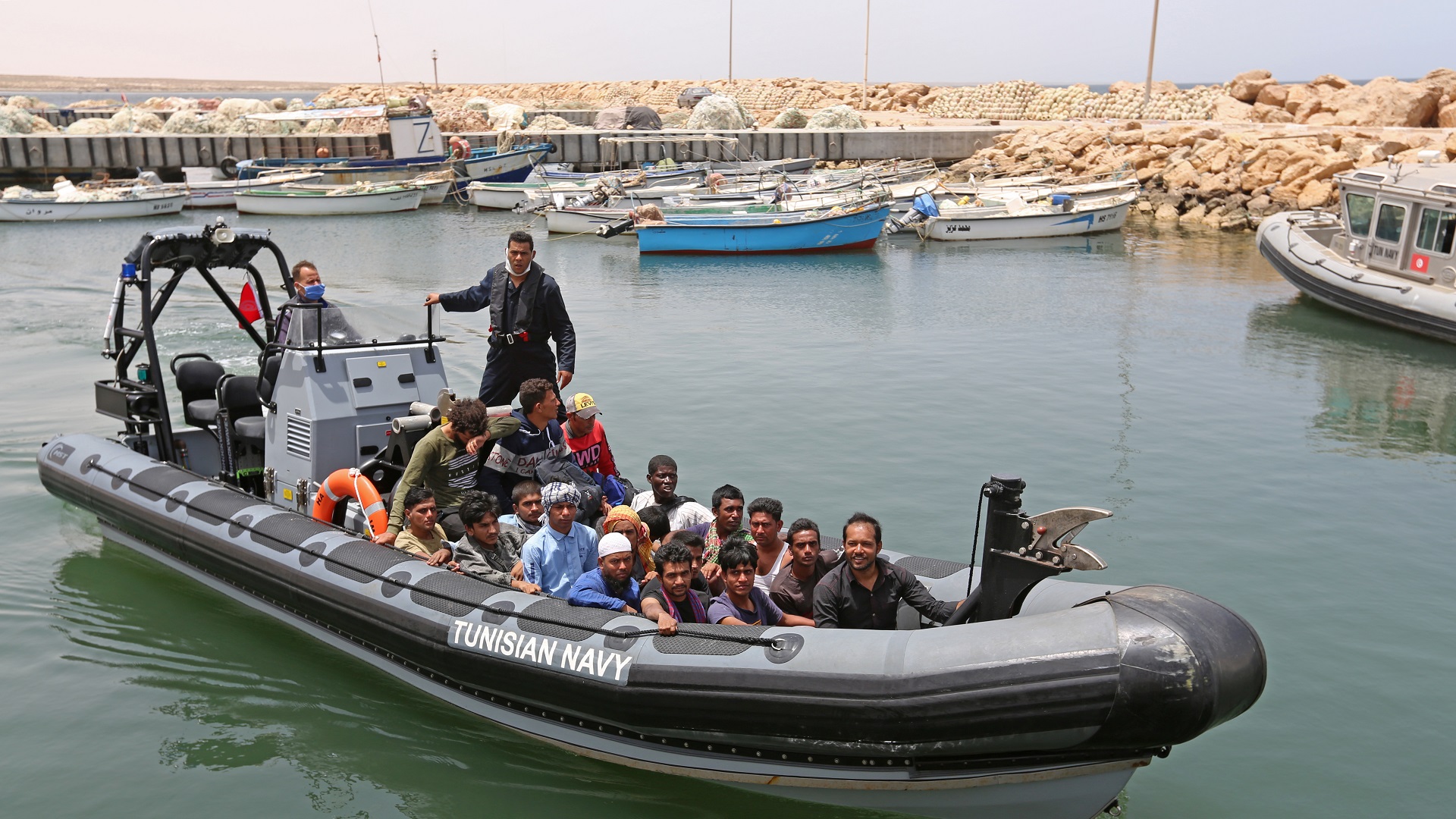 Image for the title: Tunisia says rescues 125 migrants 