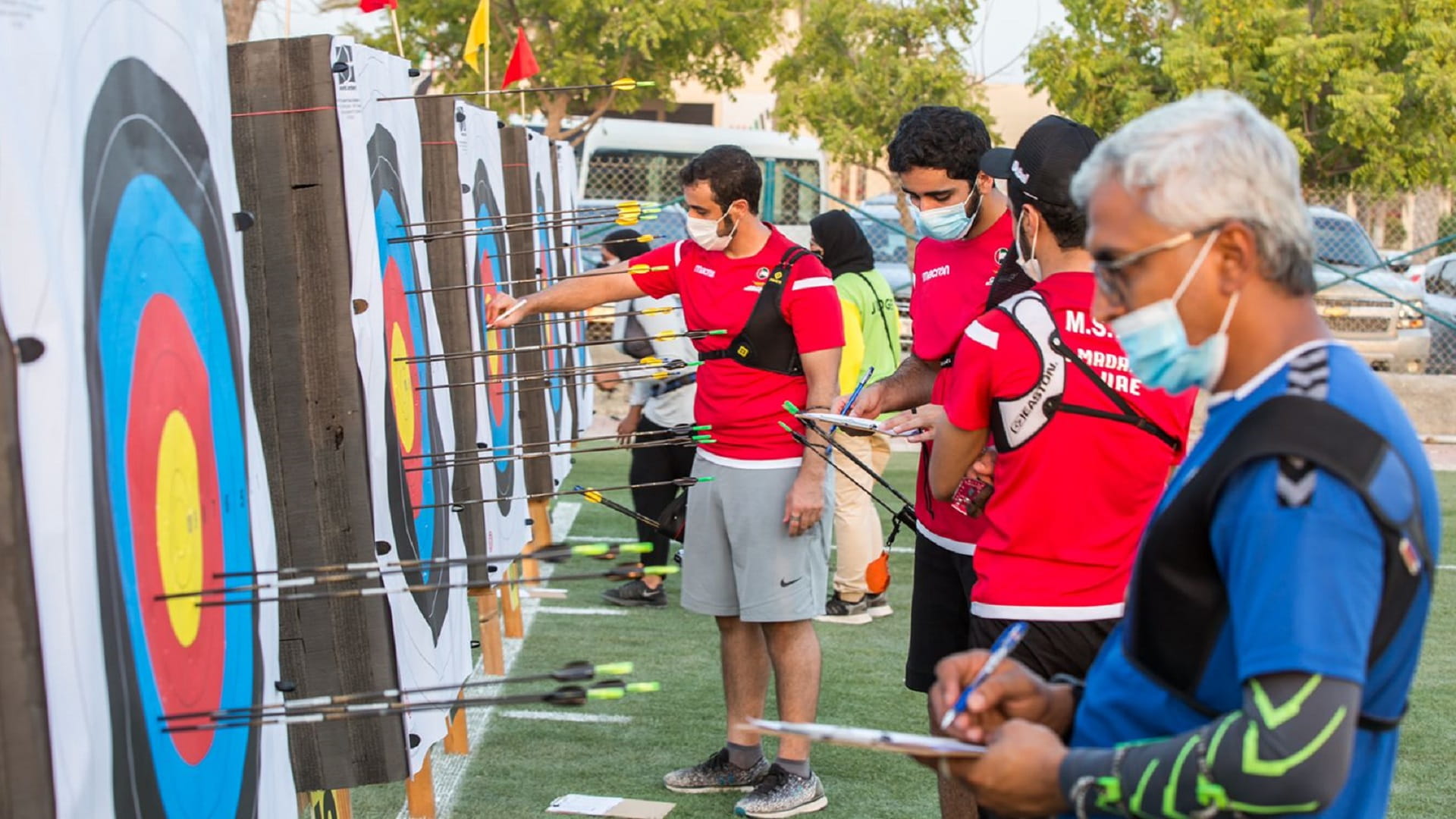 Image for the title: UAE Archery Federation selects national team at Al Hamriyah Club  