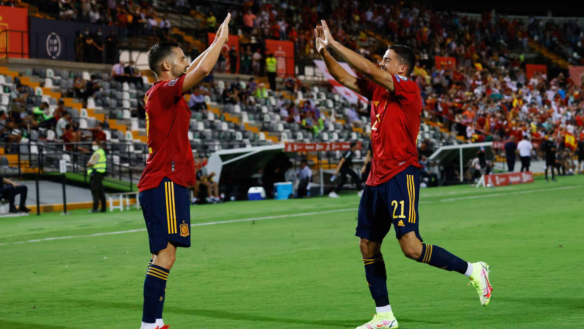 Image for the title: Spain back on track with Georgia thrashing 