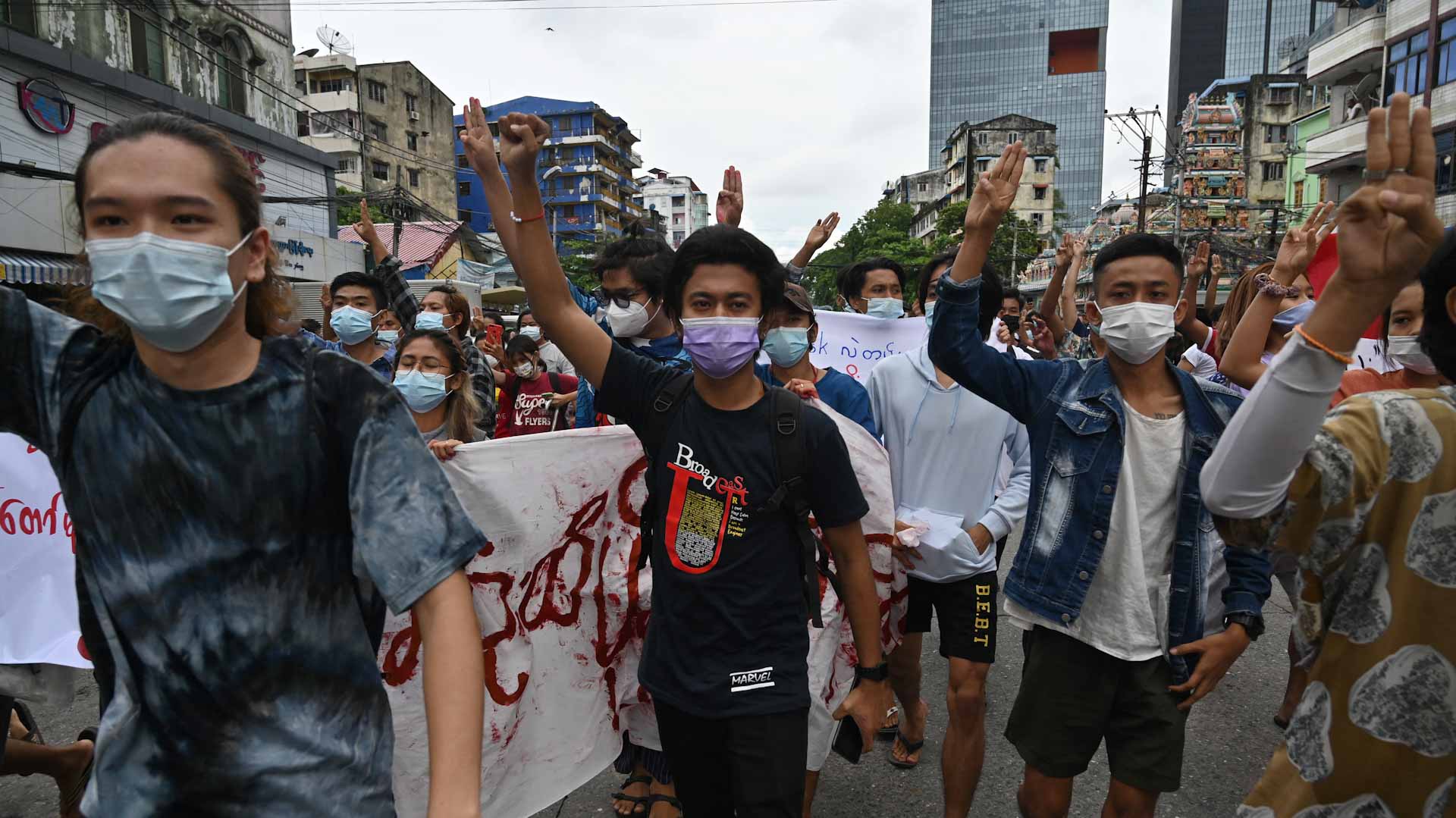 Image for the title: Myanmar shadow government calls for revolt against military rule 