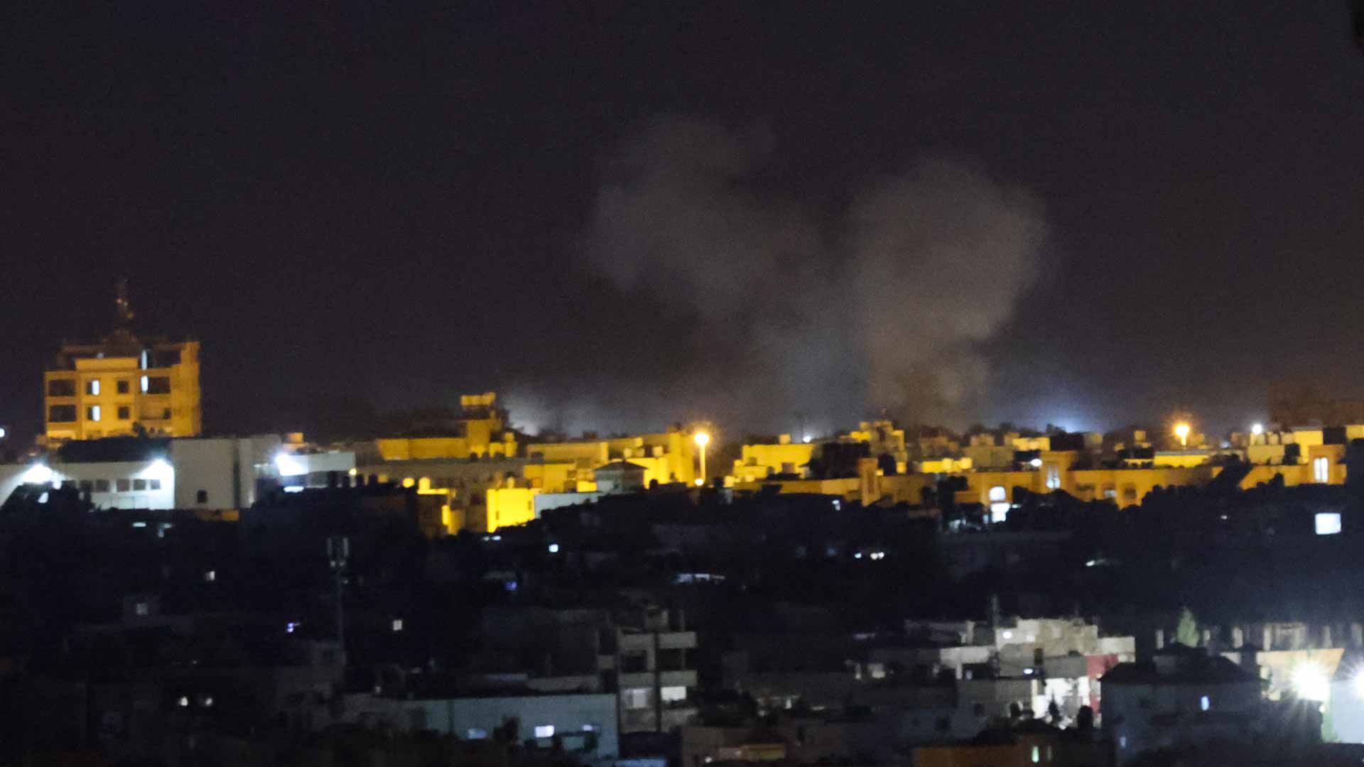 Image for the title: Israel strikes Gaza in retaliation for rocket fire, military says 