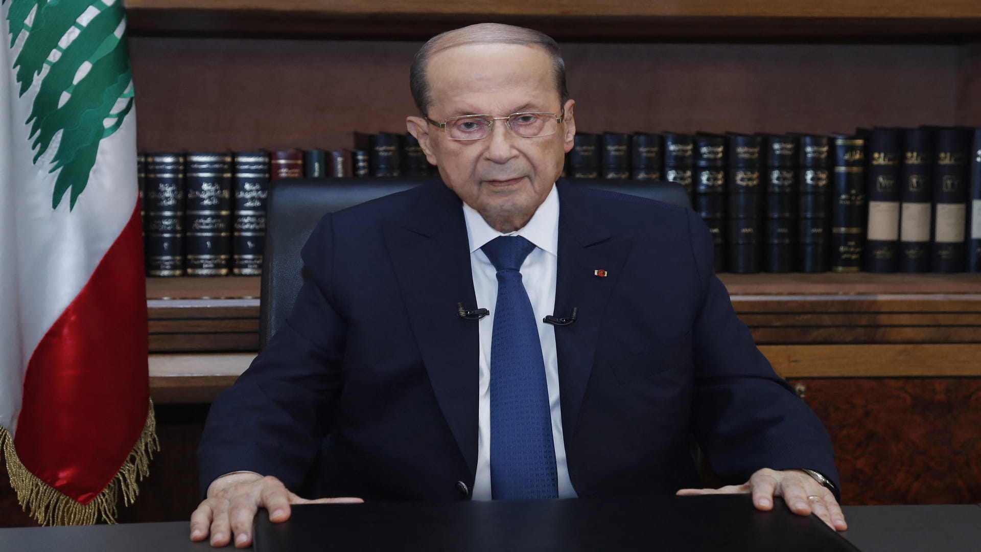 Image for the title: Lebanon's President Aoun says hopes for resumption of IMF talks 