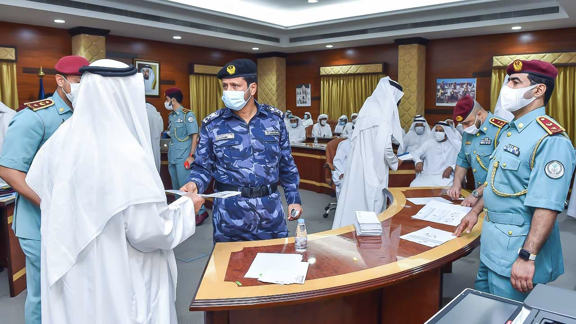 Image for the title: SP begins distributing grant of Sharjah Ruler to 453 retirees 