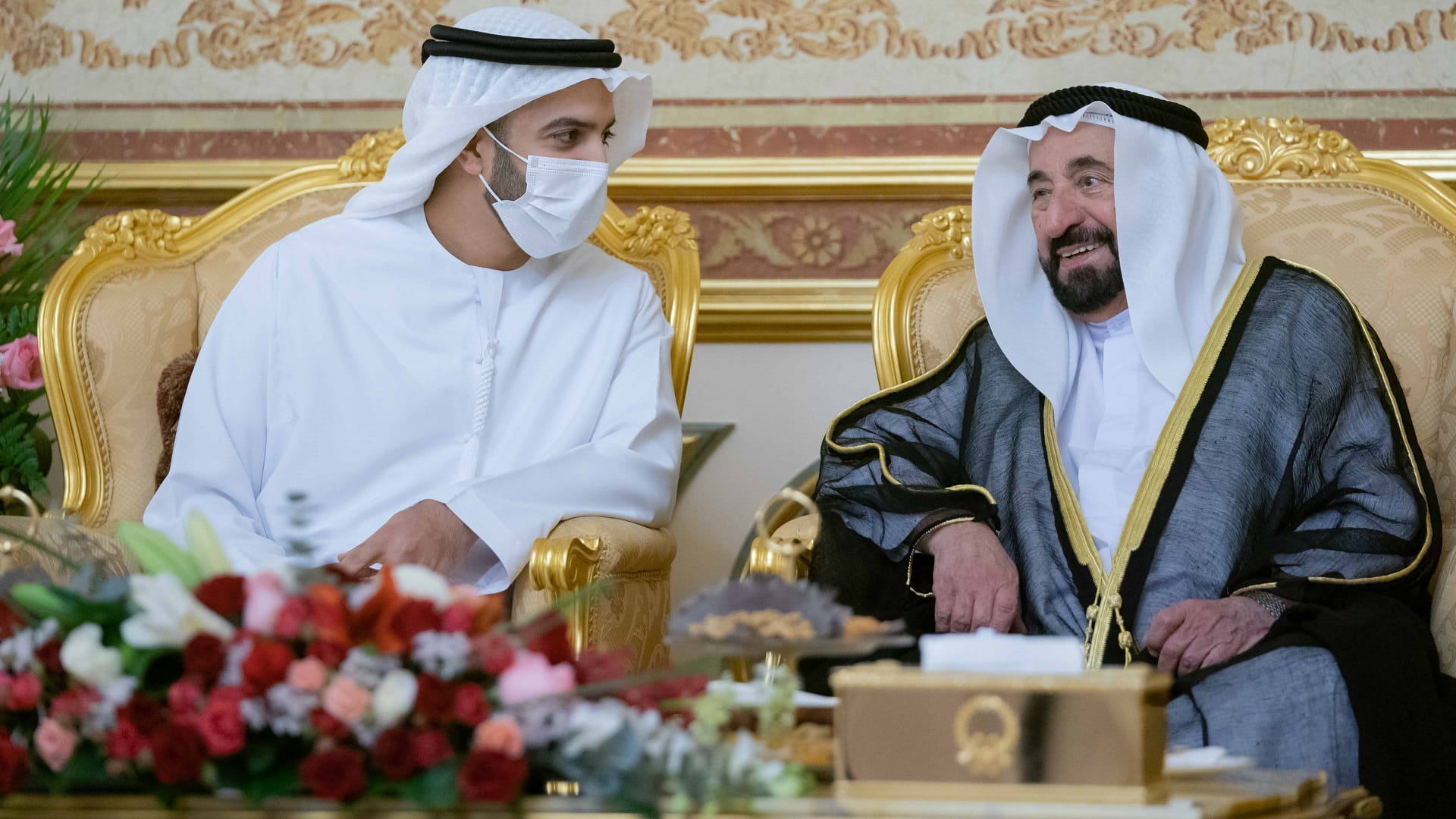 Image for the title: Sharjah Ruler exchanges Ramadan greetings with RAK Crown Prince 