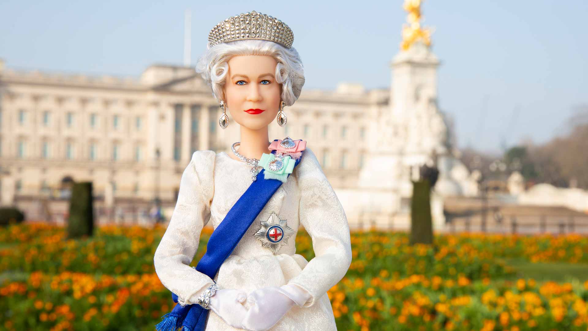 Image for the title: Queen Elizabeth gets own Barbie doll for Platinum Jubilee 