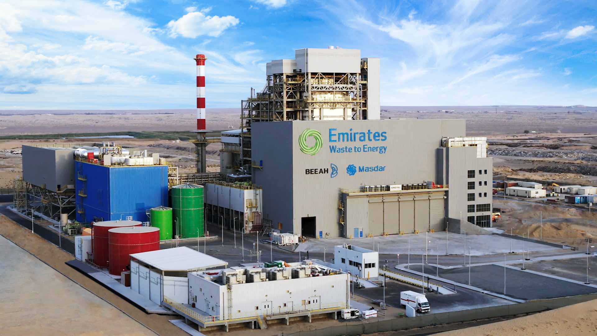 Image for the title: Construction completed on UAE’s first waste-to-energy plant 