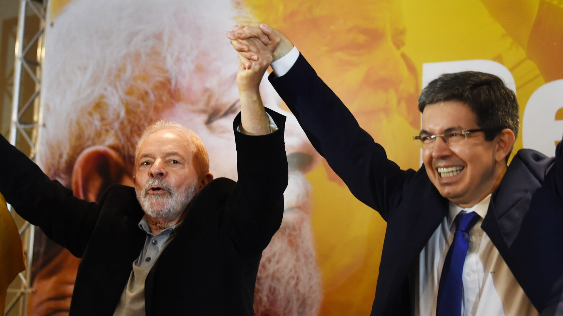 Image for the title: Brazil front-runner Lula shores up party alliances for election 