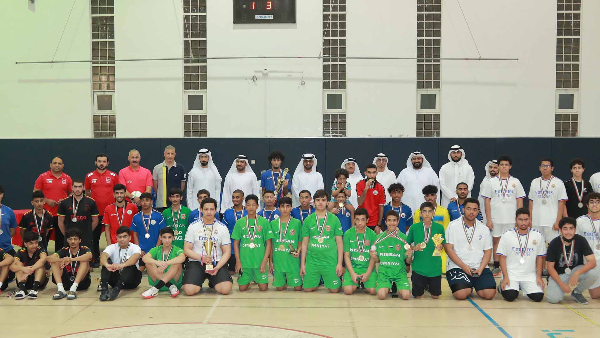 Image for the title: King, Shabab Al-Ahly teams lead Ramadan Wasit futsal Championship 
