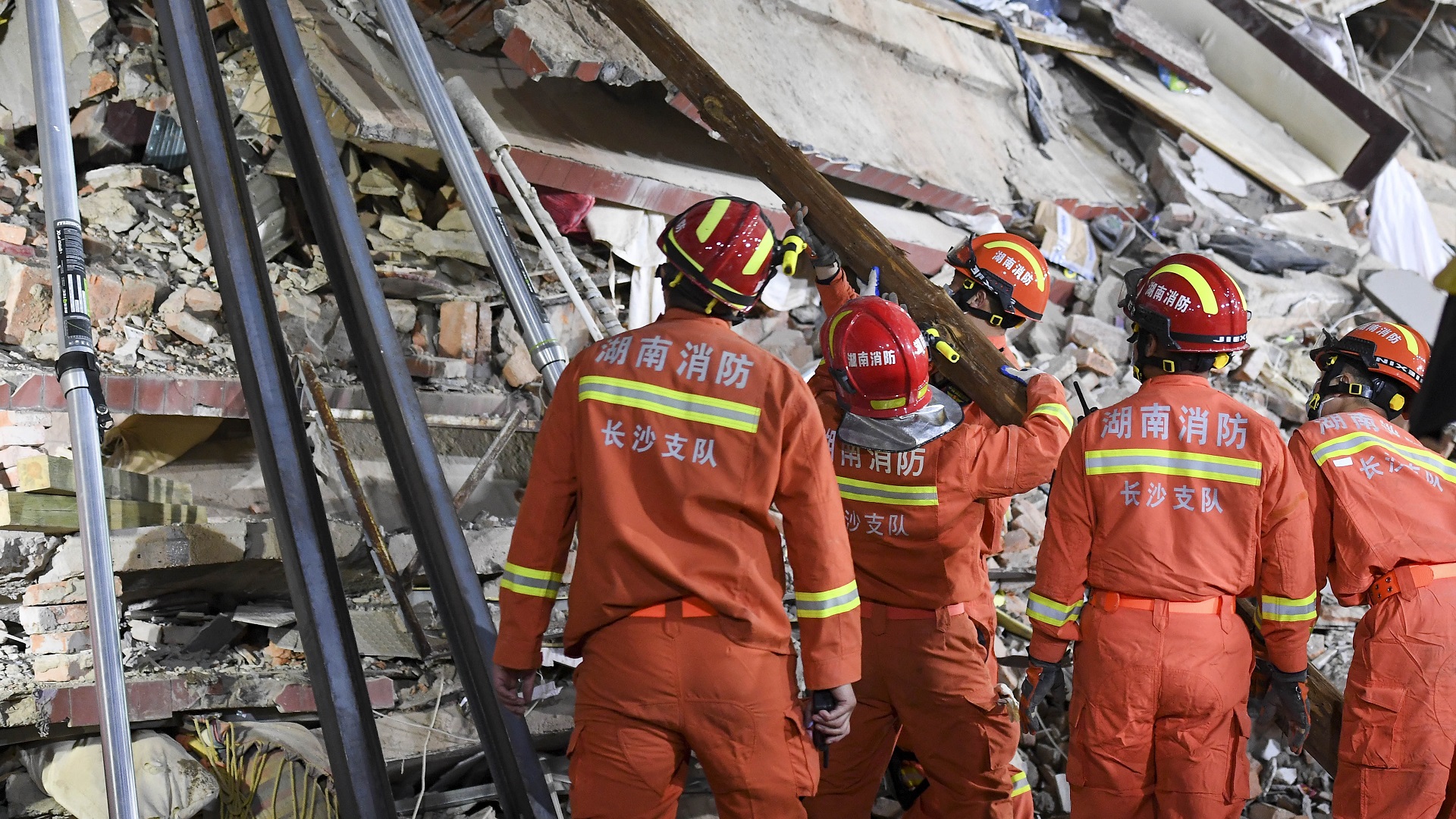 Image for the title: Dozens missing in China building collapse: state media 