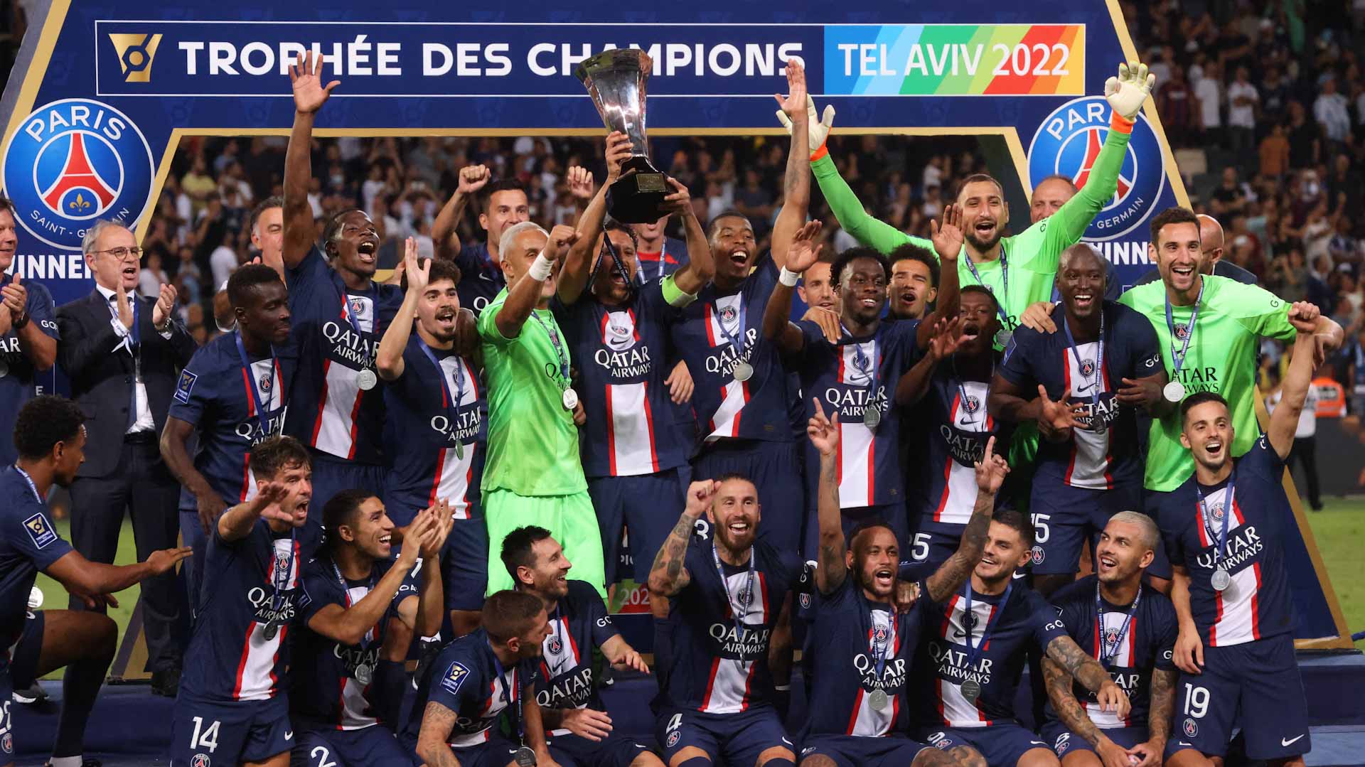 Image for the title: Neymar at the double as PSG romp to easy Super Cup win 