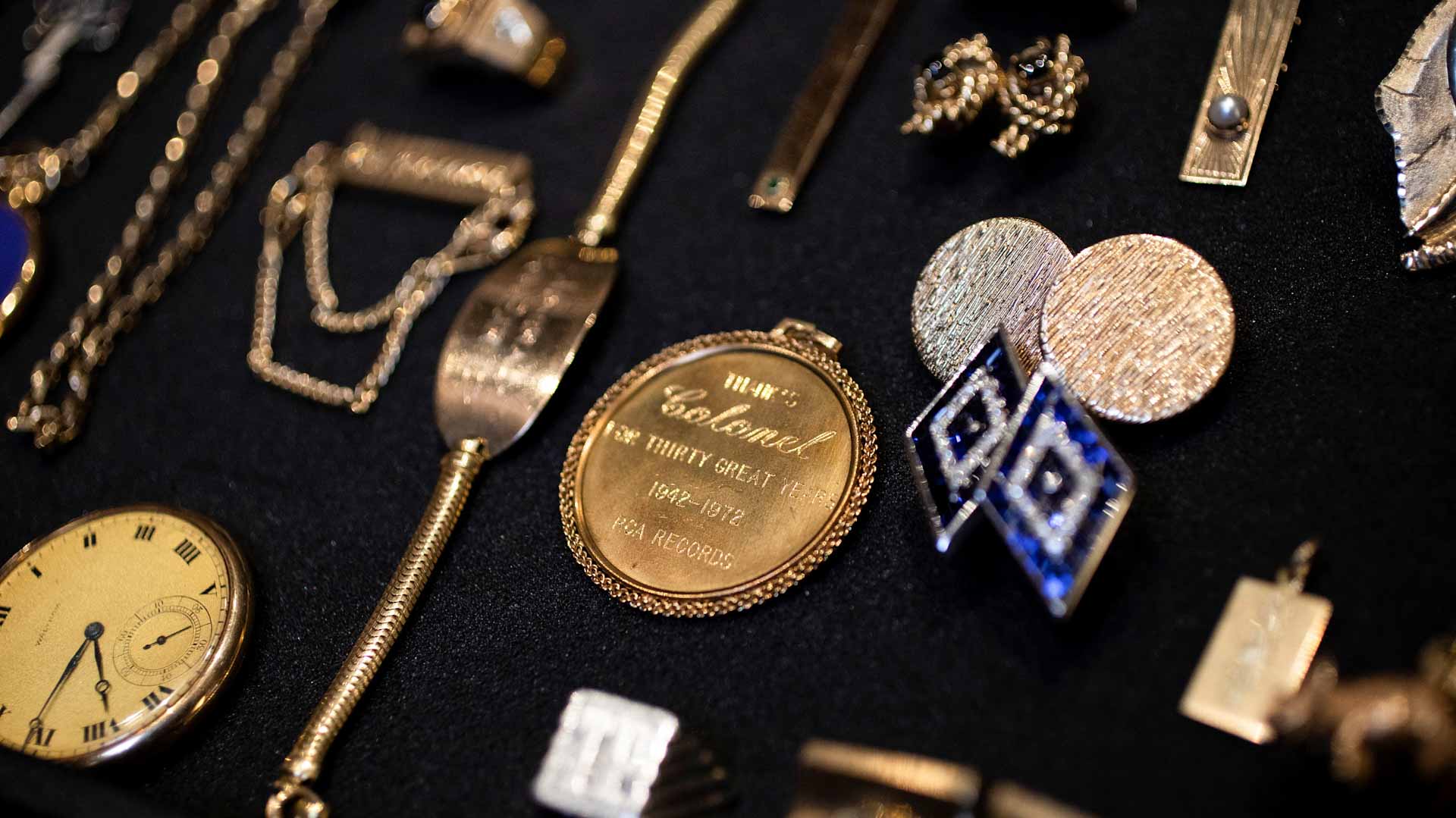 Image for the title: Auction brings together Elvis Presley's ‘lost’ jewelry collection 