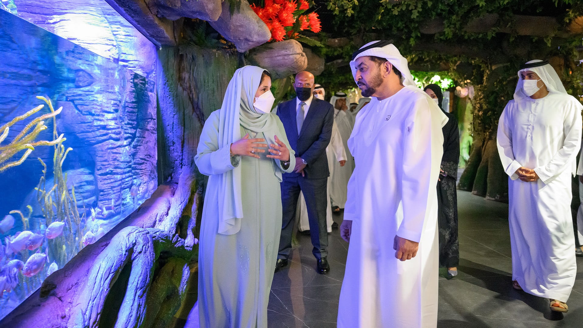 Image for the title: Hamdan bin Zayed visits National Aquarium 