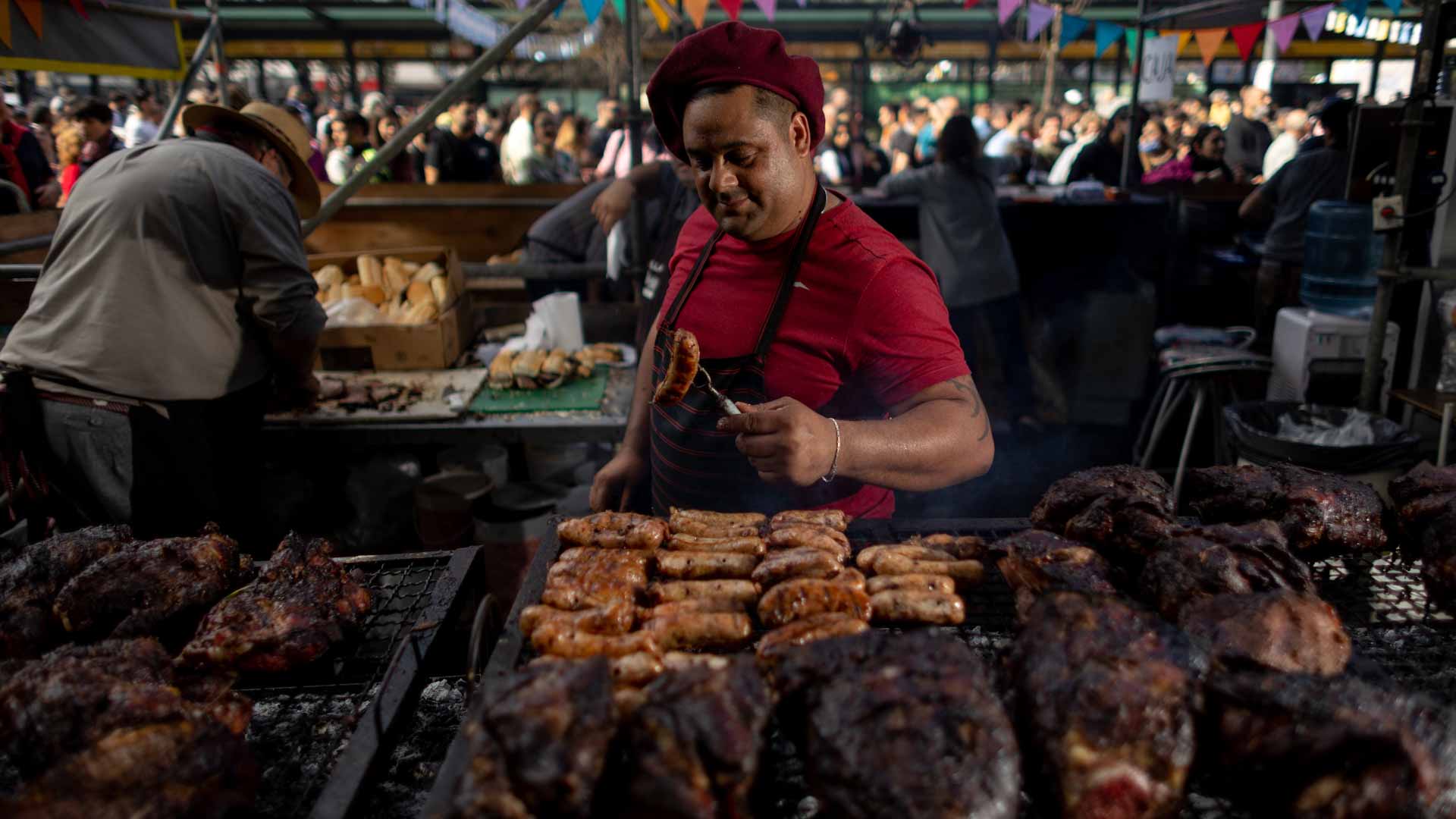 Image for the title: Contestants spar in great Argentinian grill-off 