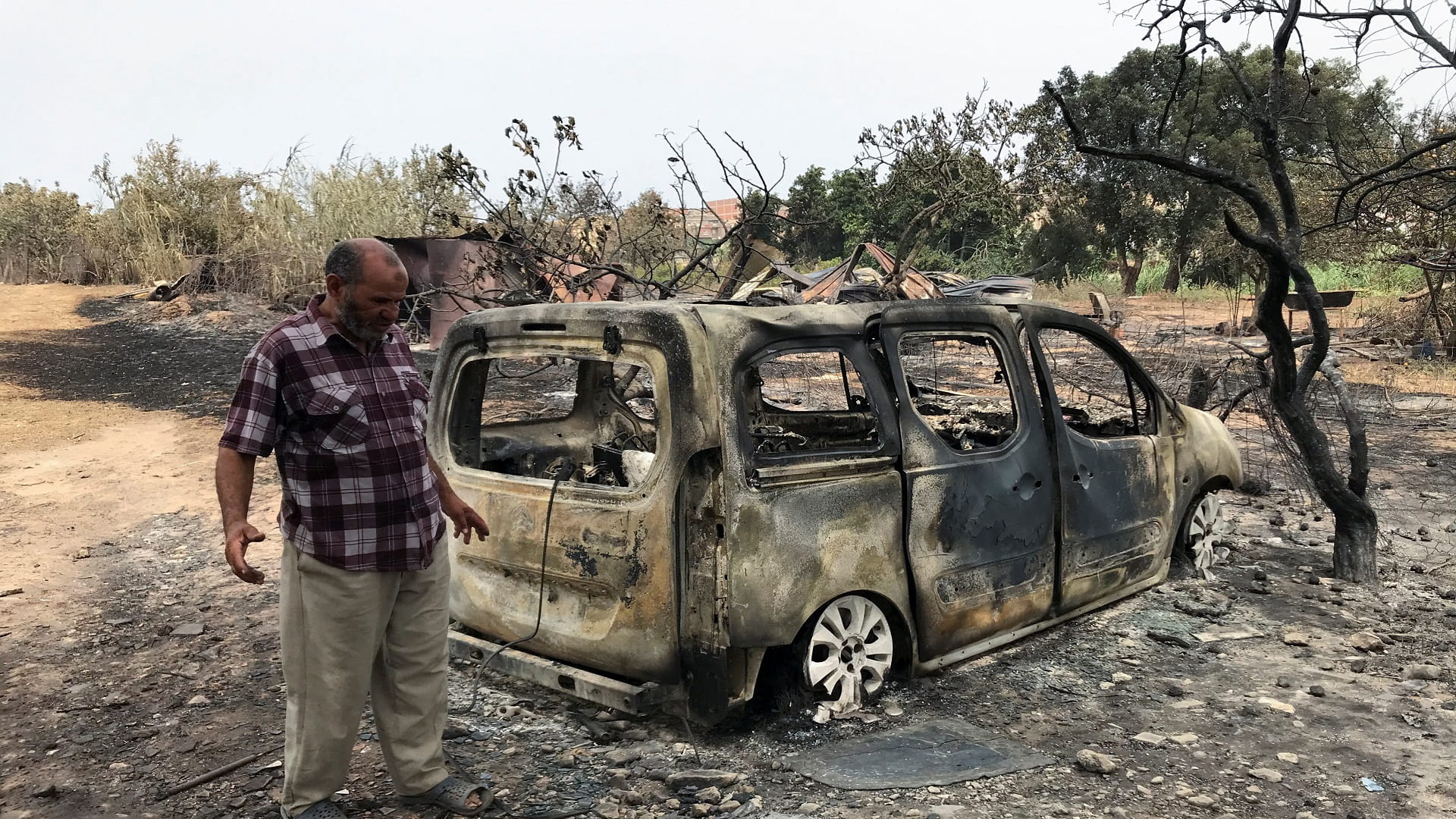 صورة بعنوان: ارتفاع عدد ضحايا حرائق الغابات في الجزائر إلى37 قتيلاً 