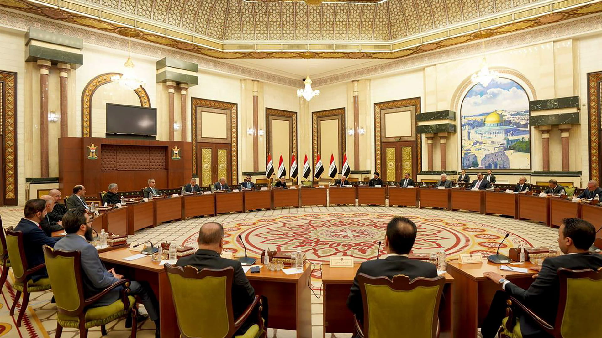 Image for the title: Iraqi leaders, bar Sadr, agree to work on political roadmap 