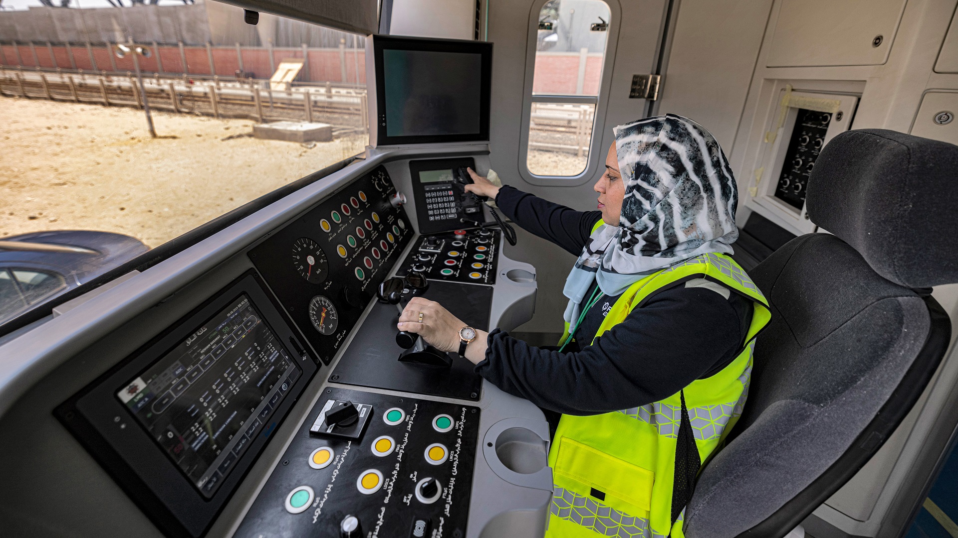 Image for the title: Cairo metro employs Egypt's first women train drivers 