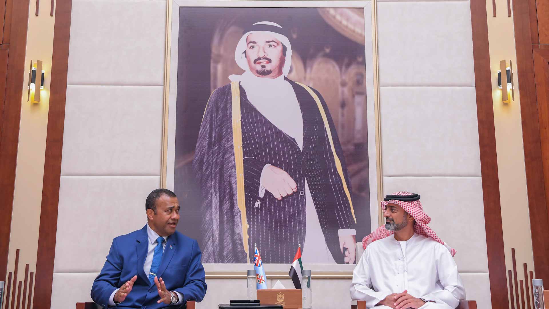 Image for the title: Ajman Crown Prince receives Ambassador of Fiji 