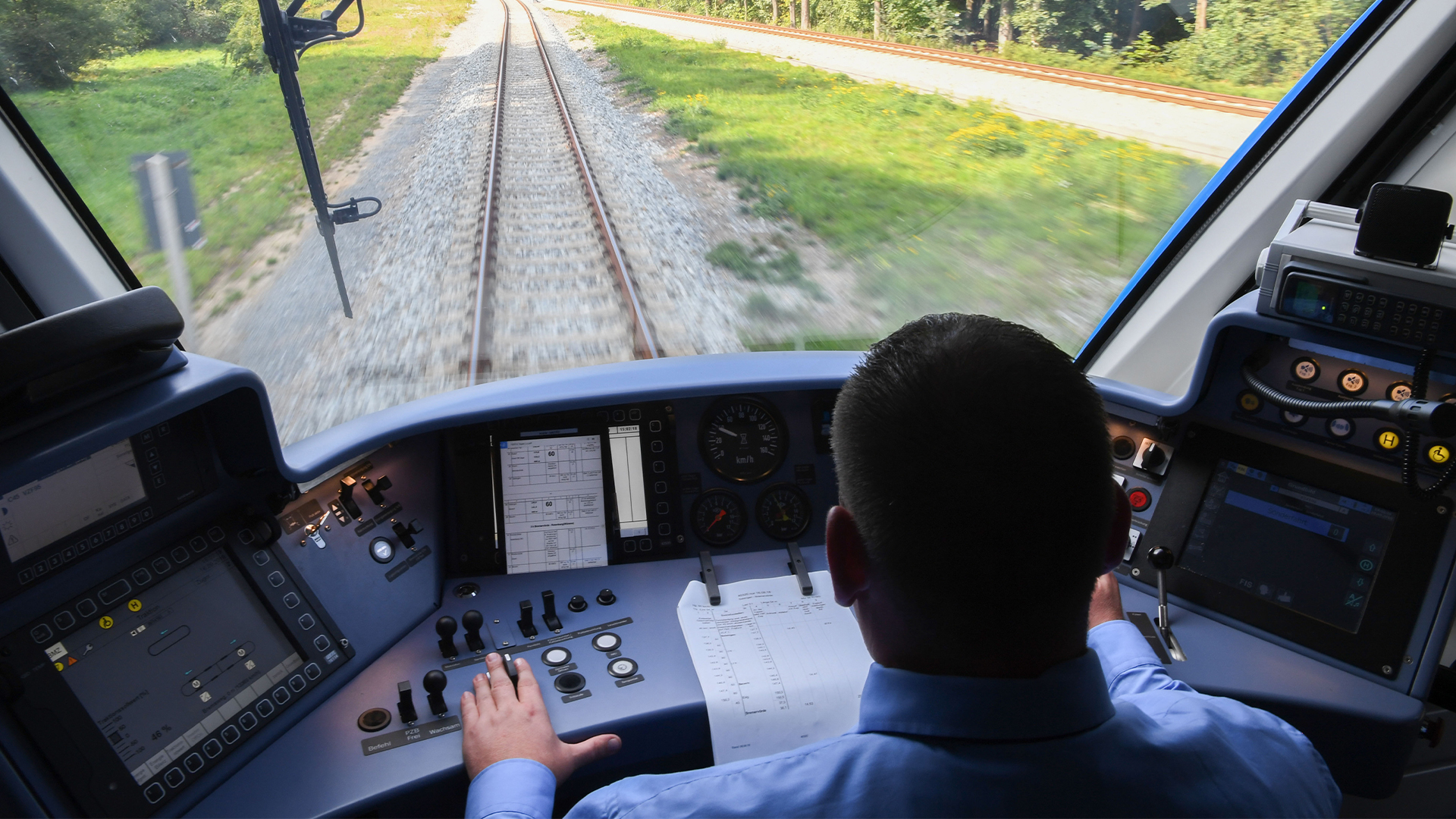 Image for the title: Whistle blows in Germany for world's first hydrogen train fleet 