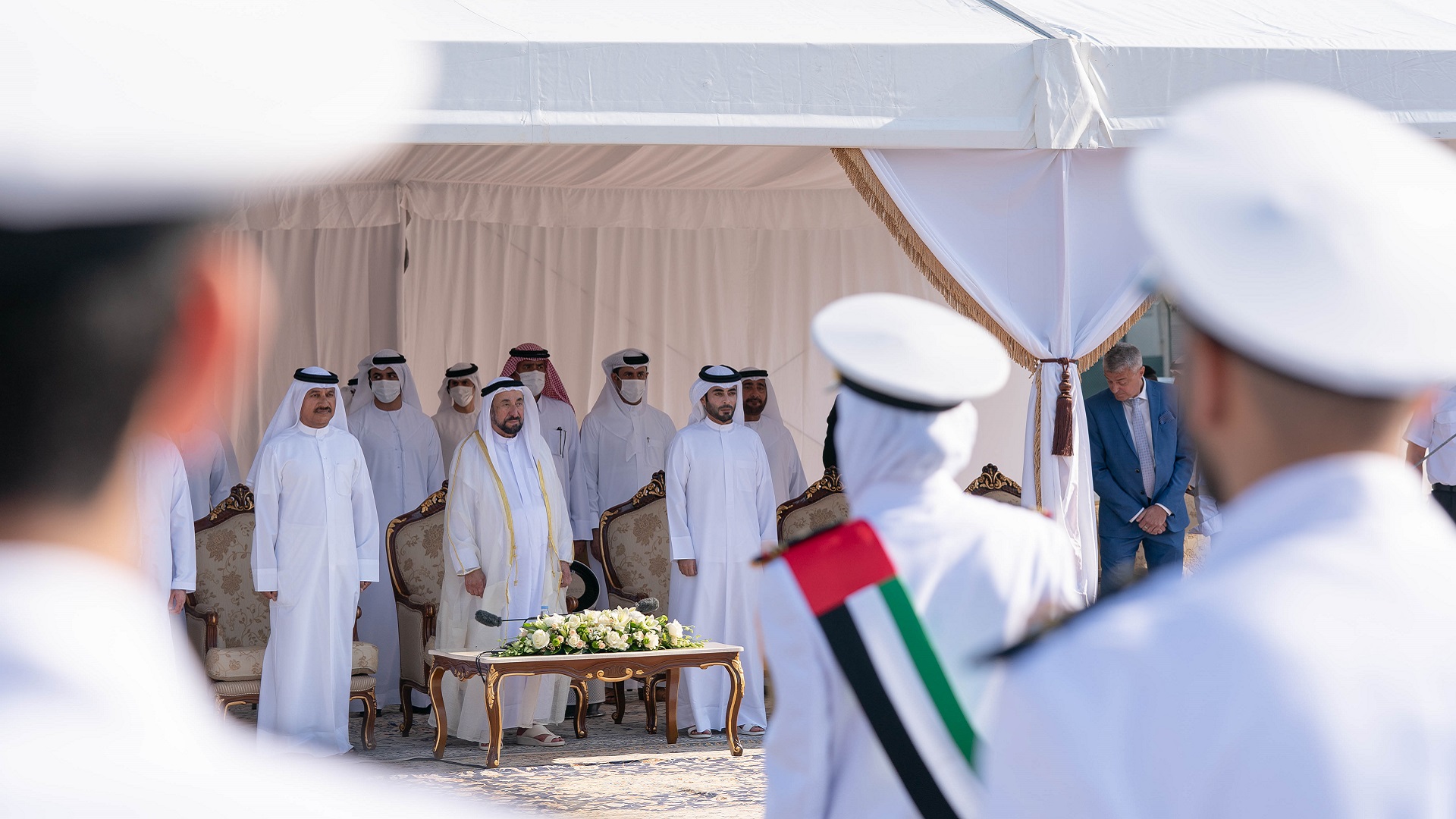 Image for the title: Sharjah Ruler opens maritime training phase of AASTMT’s students 