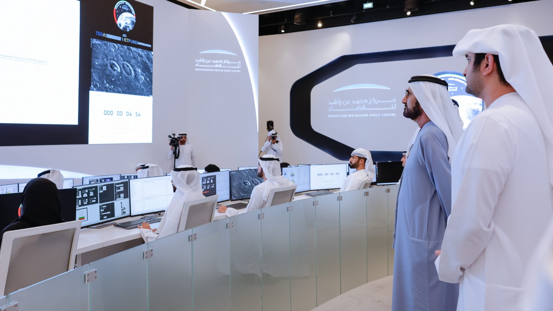 Image for the title: Mohammed bin Rashid witnesses Rashid Rover launch 